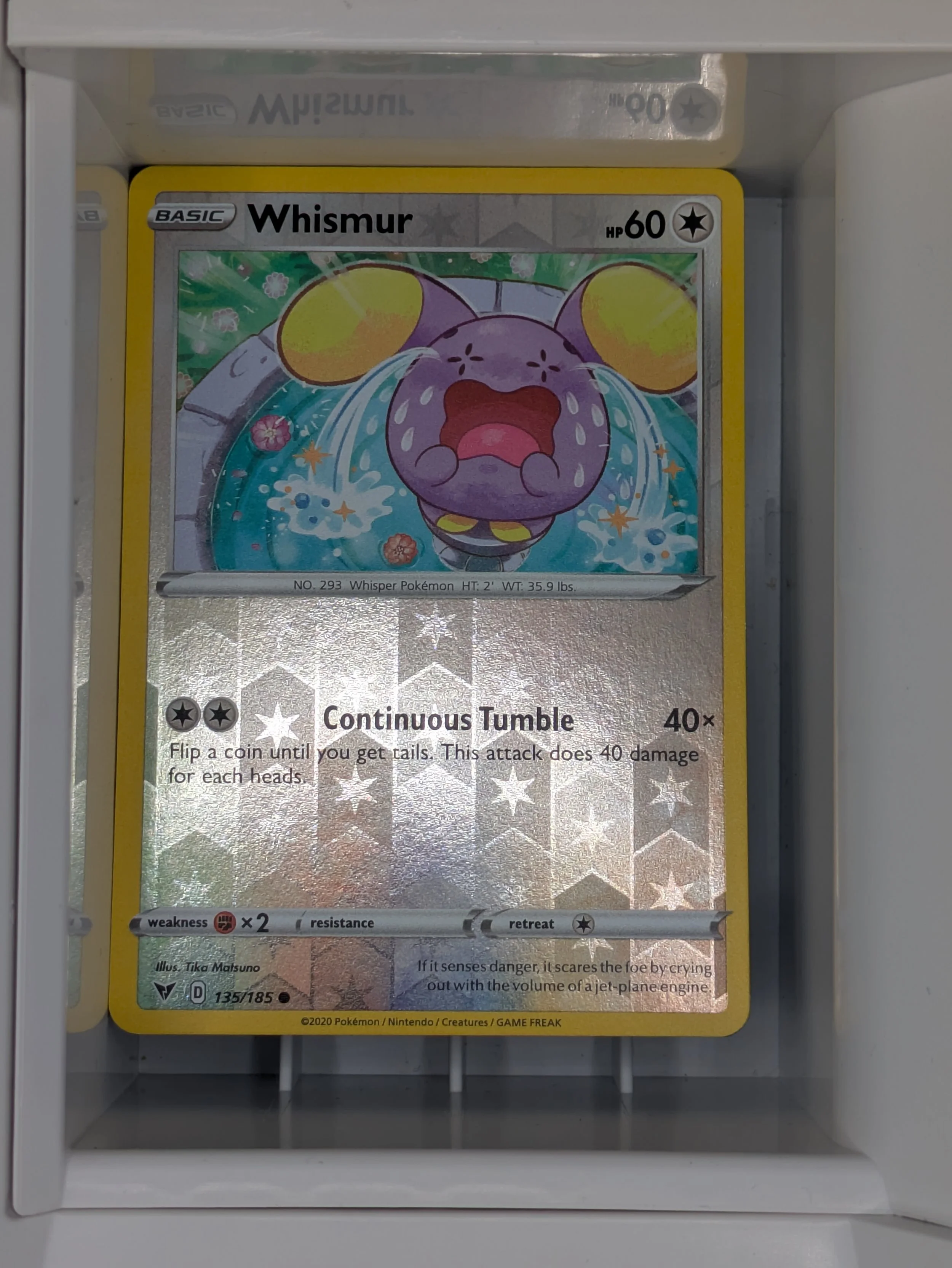 Whismur 135/185 Reverse Holo Light Played
