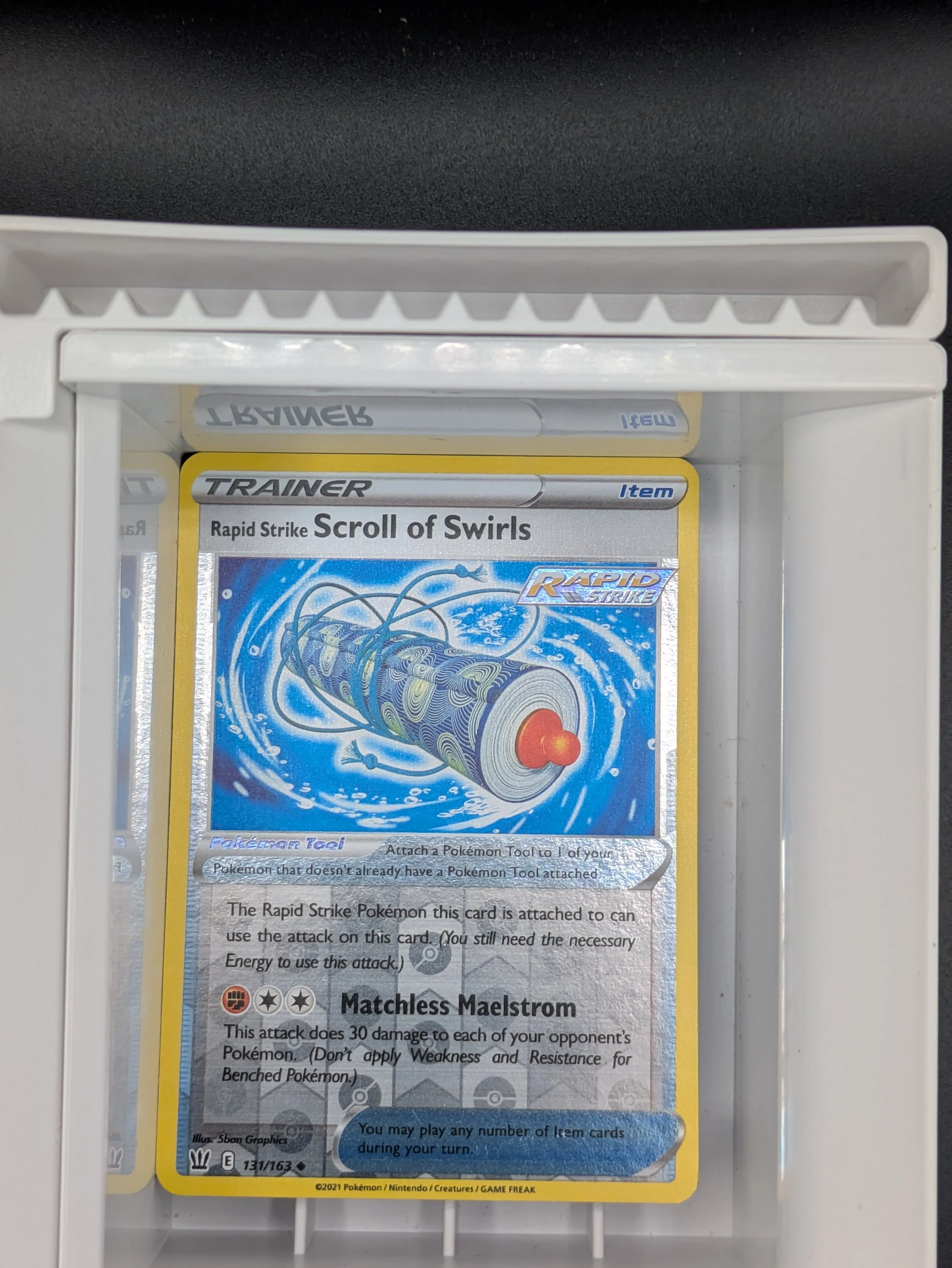 Rapid Strike Scroll of Swirls 131/163 Reverse Holo Light Played