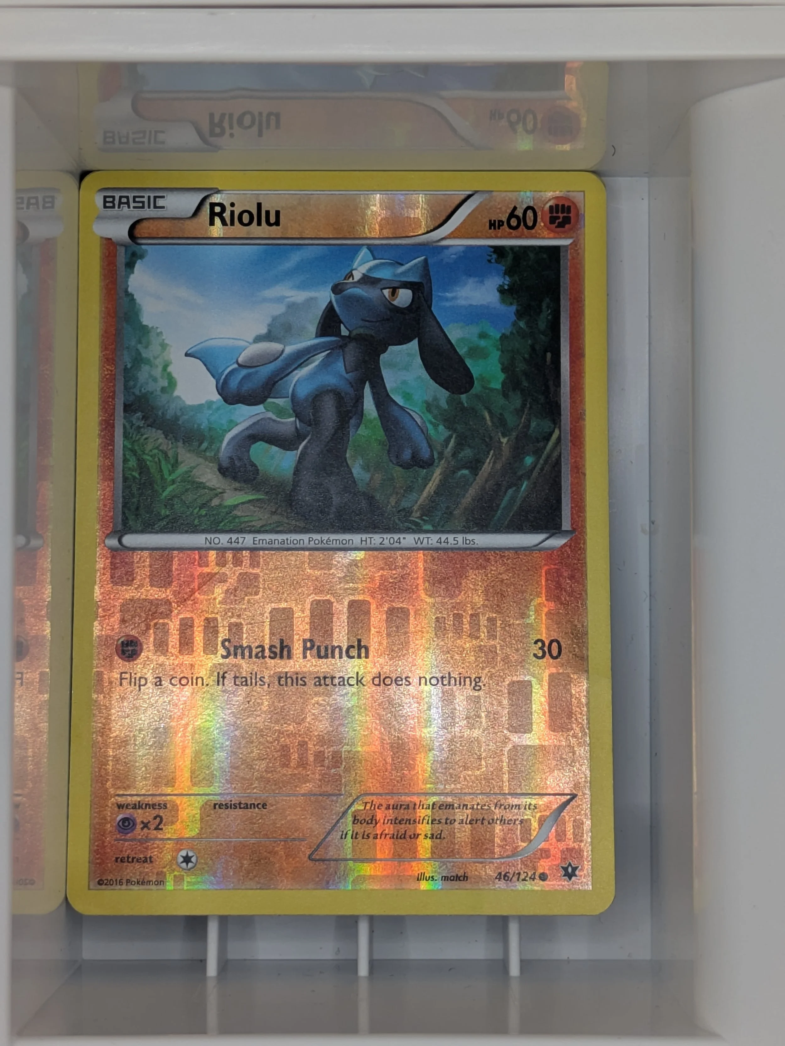 Riolu 46/124 Reverse Holo Light Played