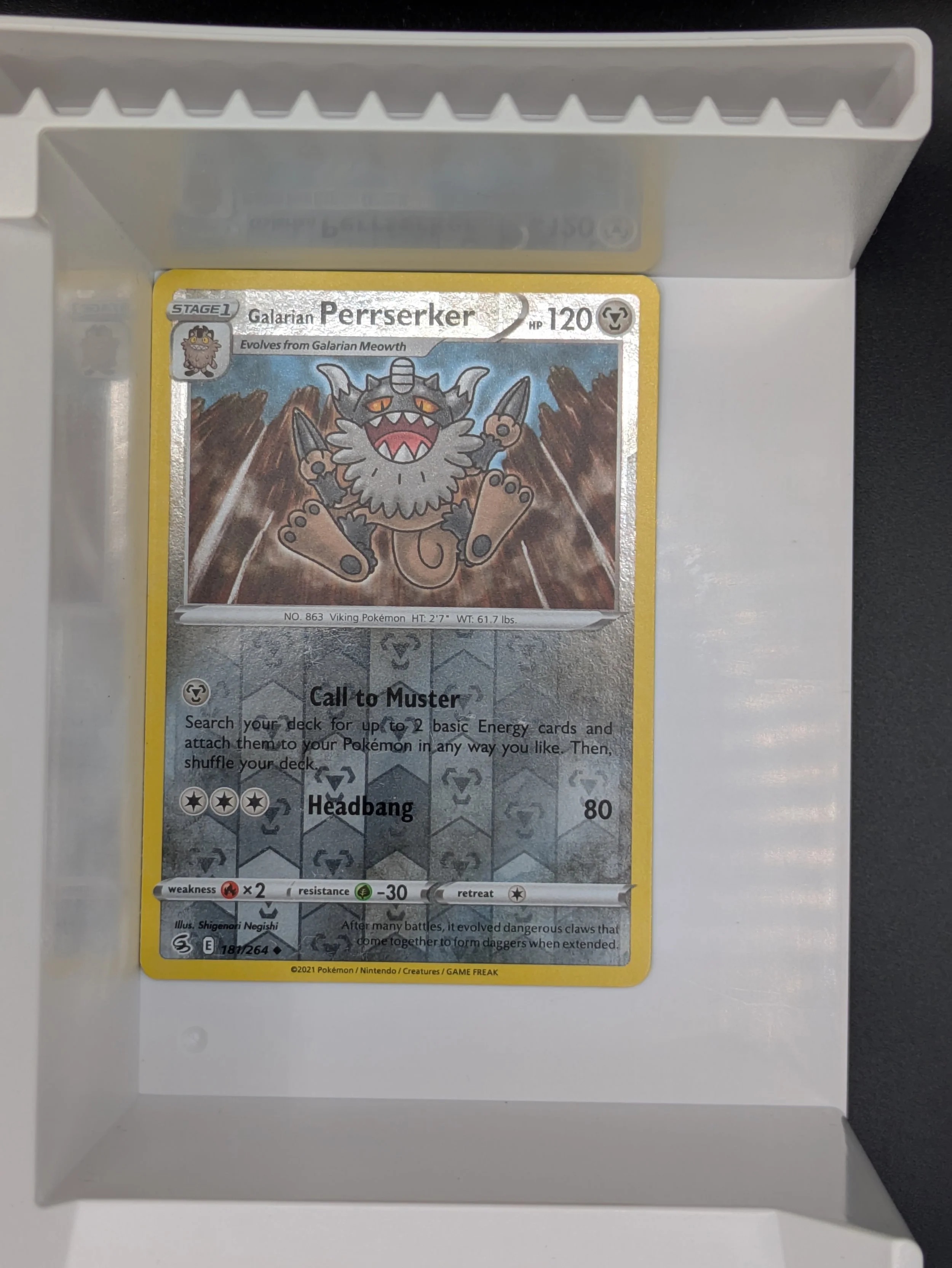 Galarian Perrerker 181/264 Reverse Holo Light Played