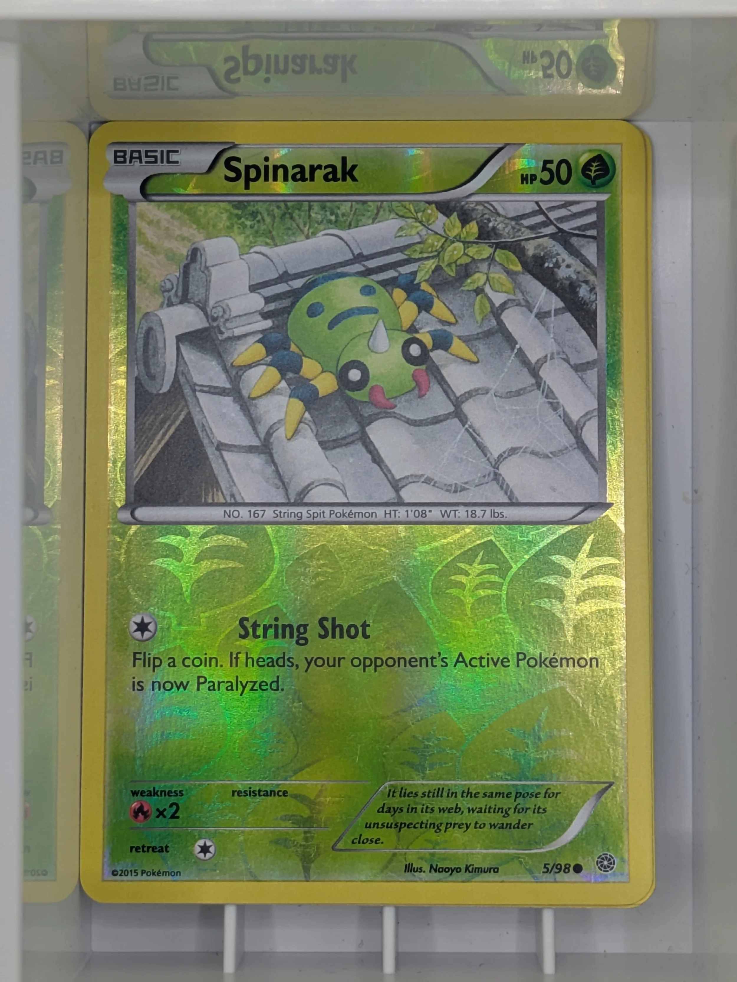 Spinarak 5/98 Reverse Holo Light Played