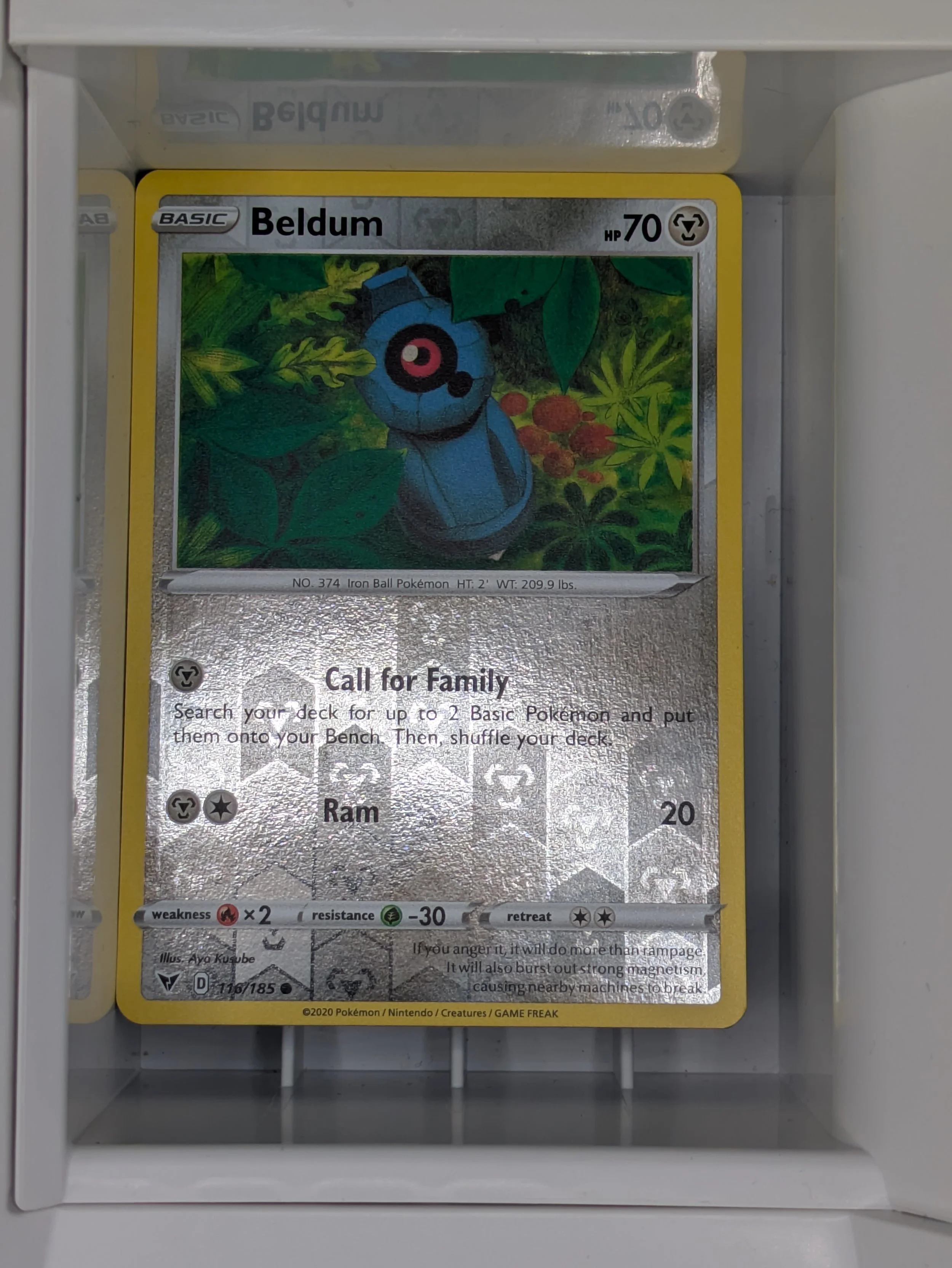 Beldum 16/185 Reverse Holo Light Played