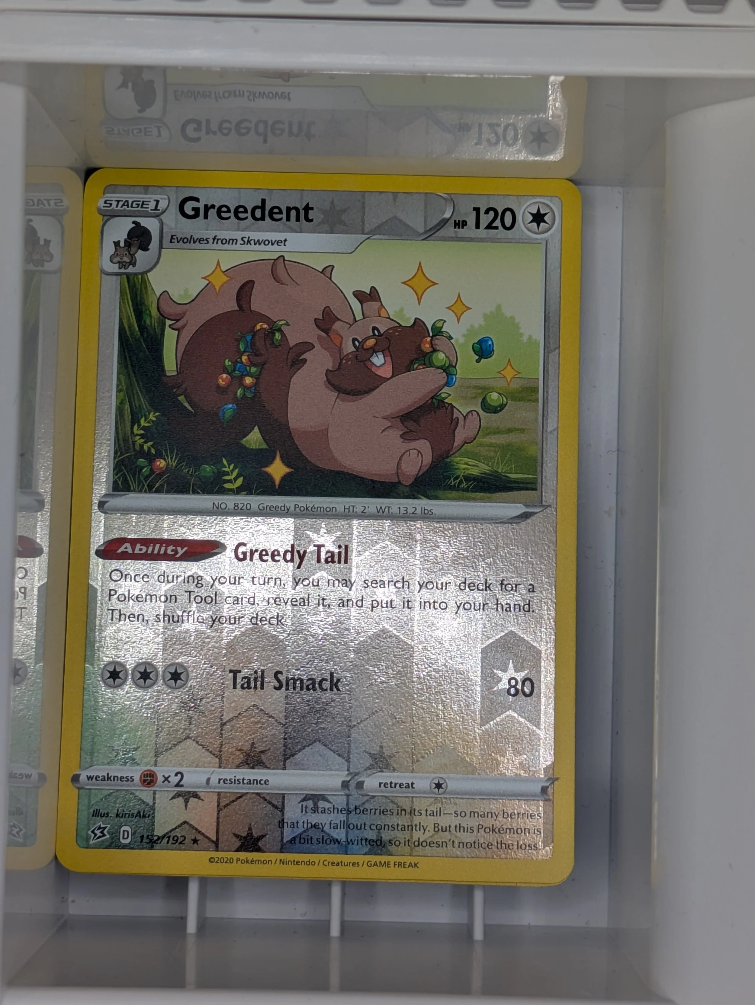 Greedent 152/192 Reverse Holo Light Played