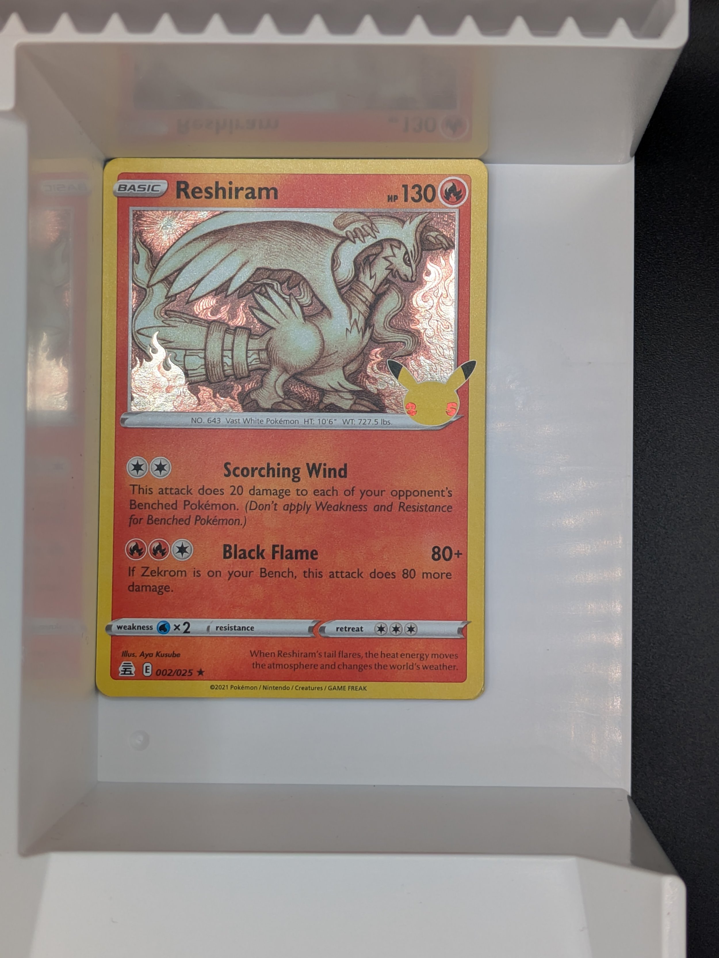 Reshiram 2/25 Holo Light Played