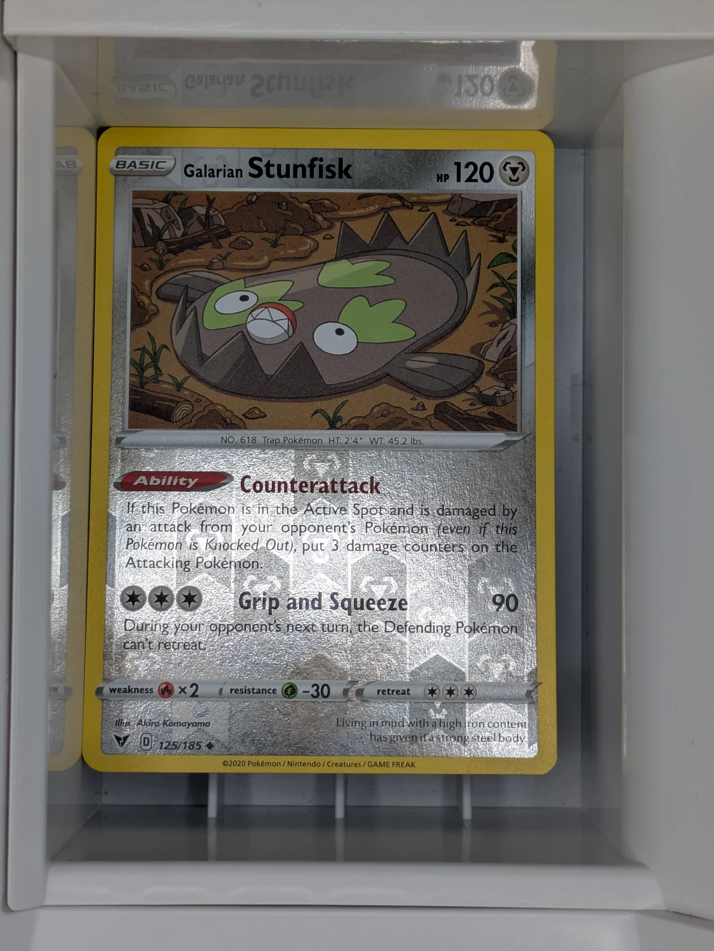 Galarian Stunfisk 125/185 Reverse Holo Light Played