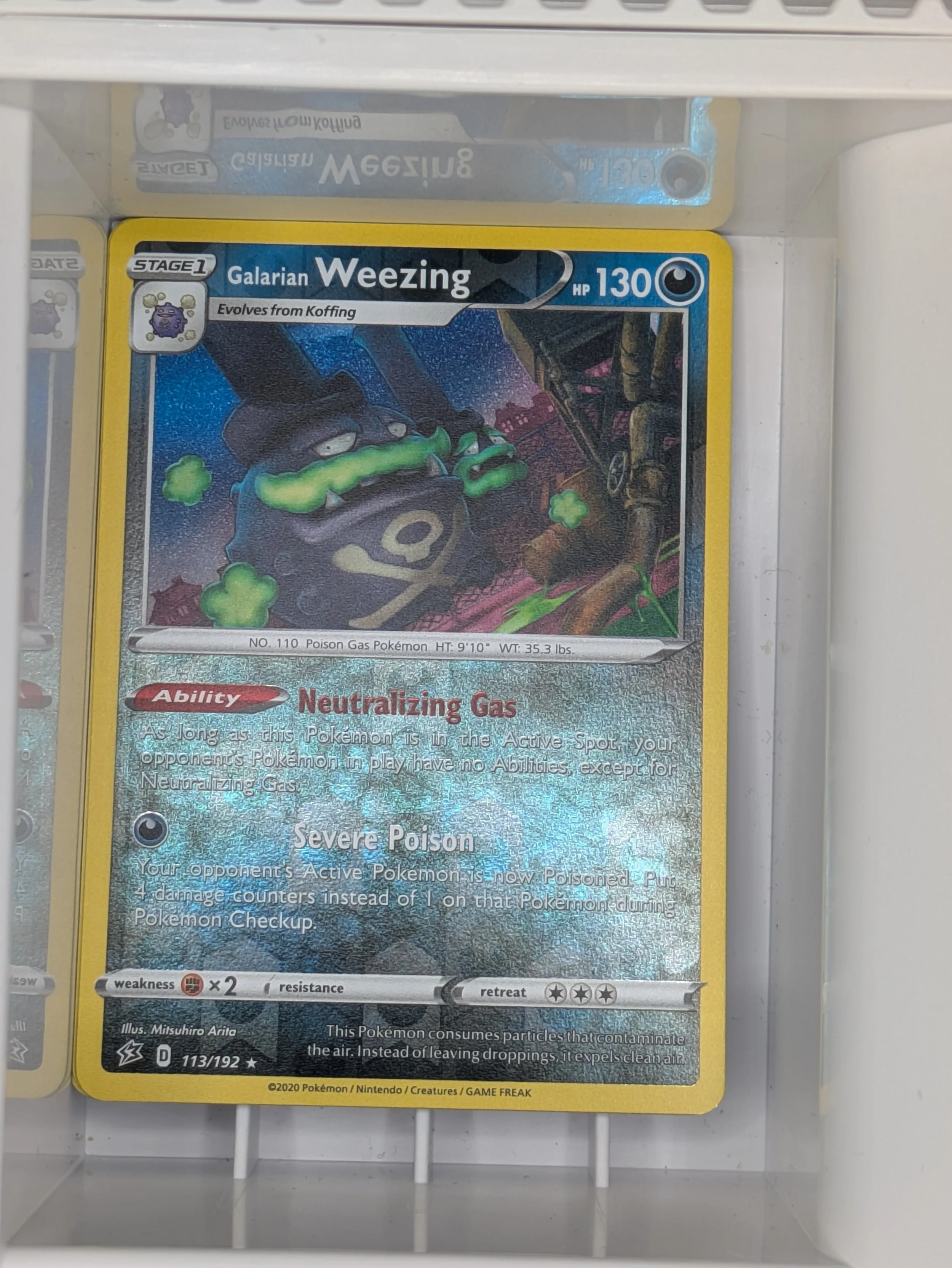 Galarian Weezing 113/192 Reverse Holo Light Played