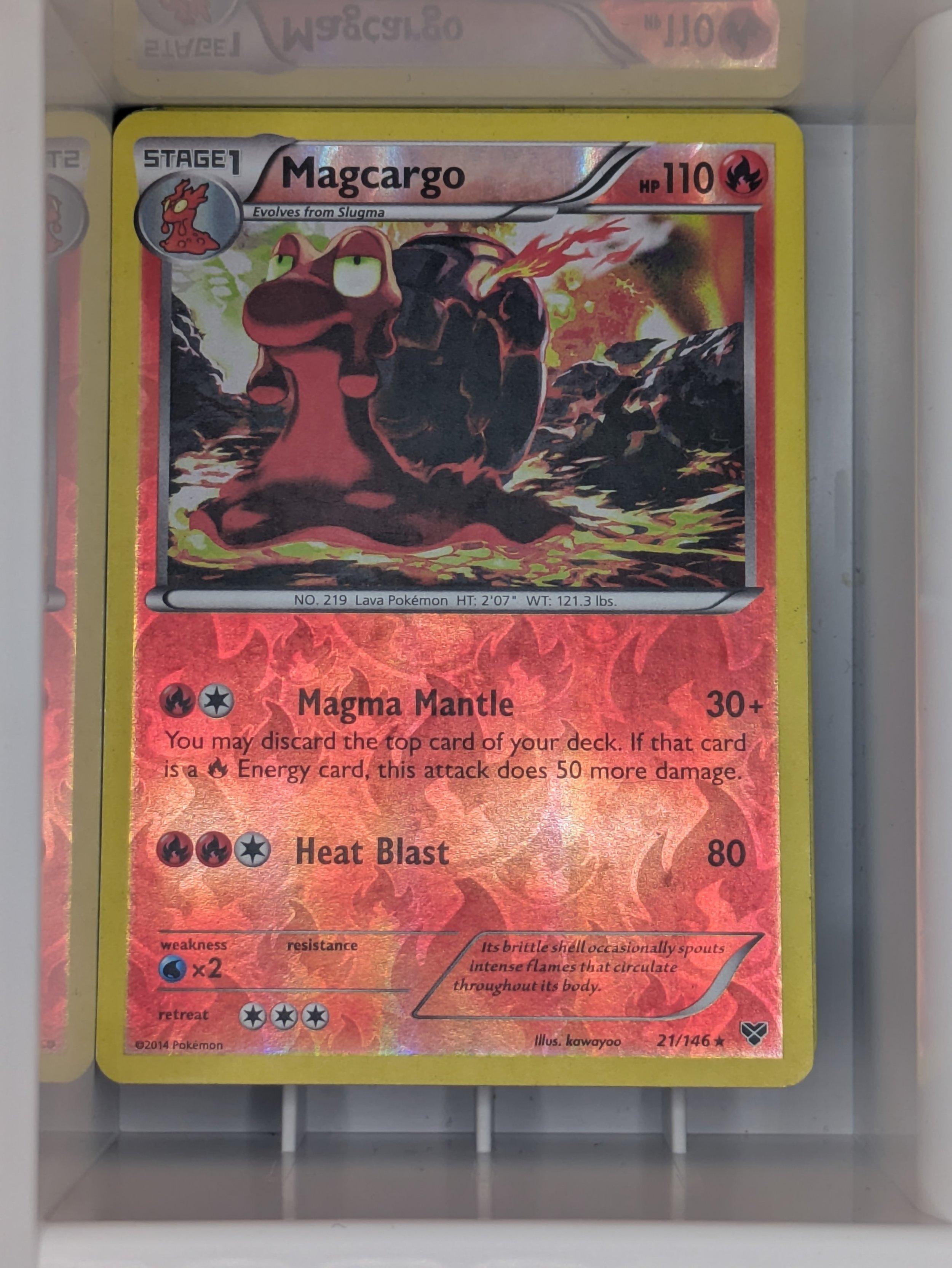XY - Magcargo 21/146 Reverse Holo Light Played