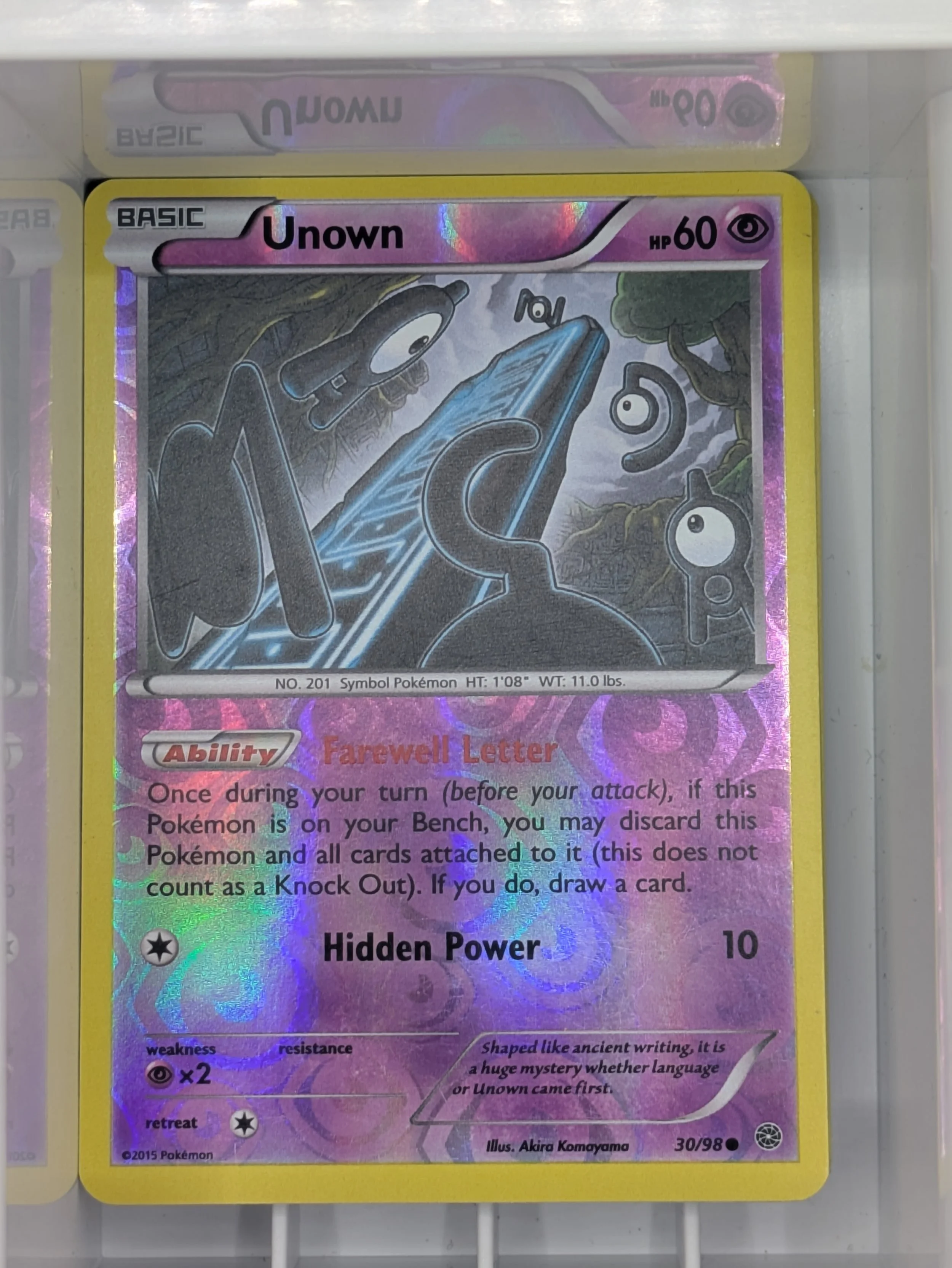 Unown 30/98 Reverse Holo Light Played