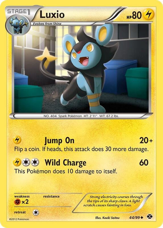 Next Destinies - Luxio 44/99 Reverse Holo (Light Played)