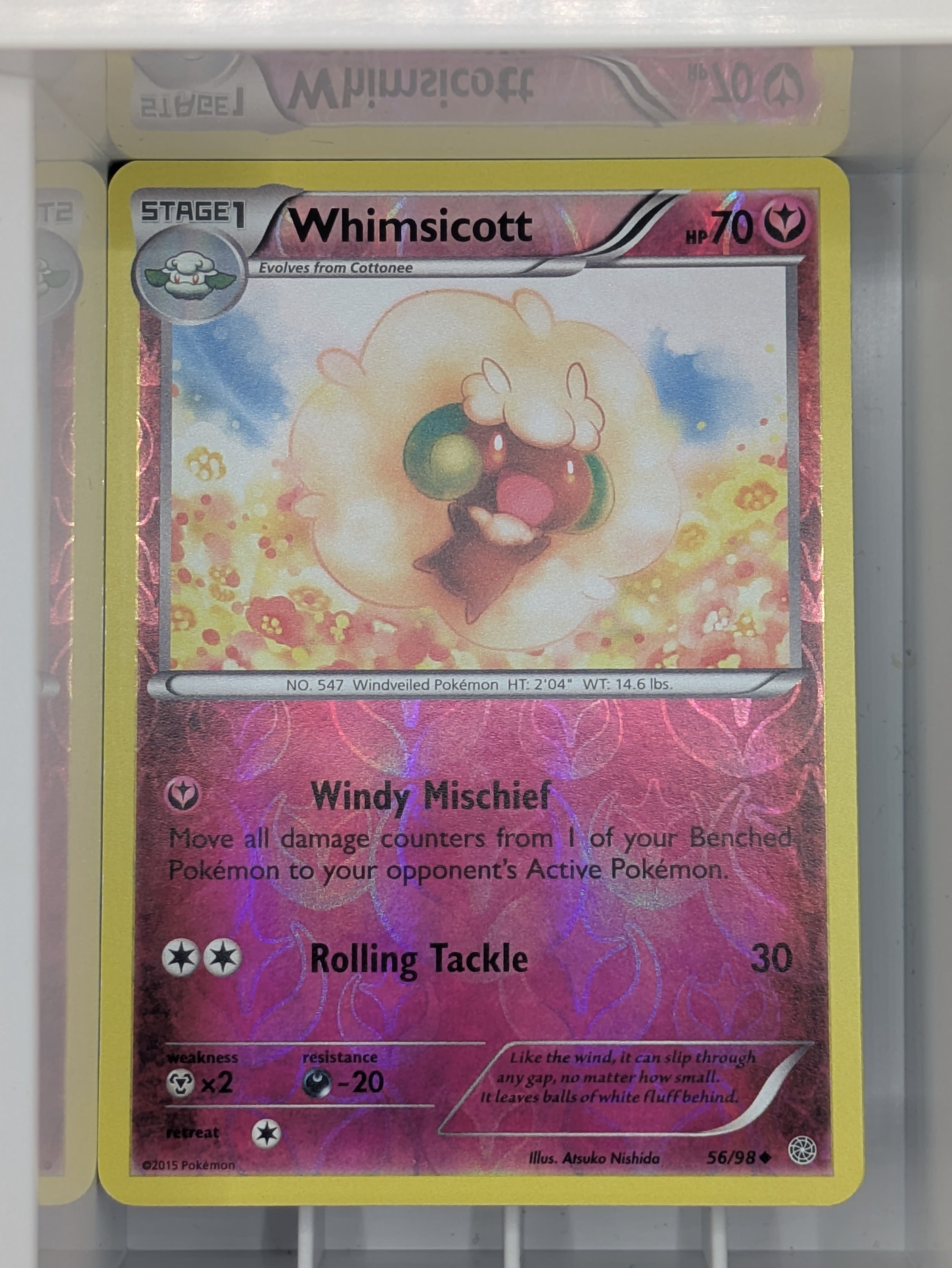 Whimsicott 56/98 Reverse Holo Light Played