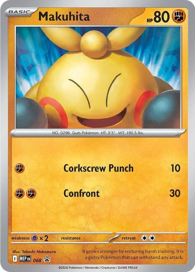 Makuhita 068 Holo Near Mint