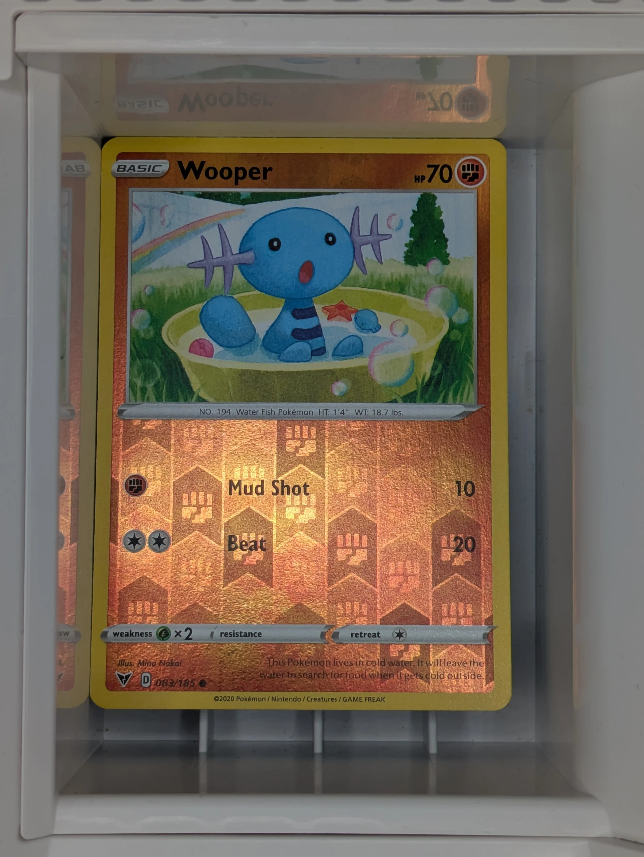Wooper 83/185 Reverse Holo Light Played