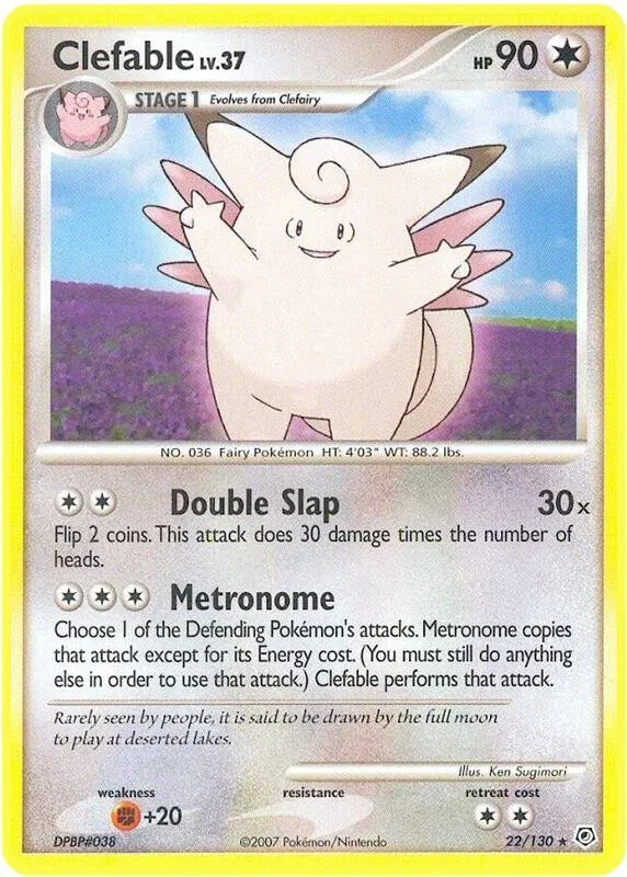 Diamond & Pearl - Clefable 22/130 Non Holo (Mild Played)