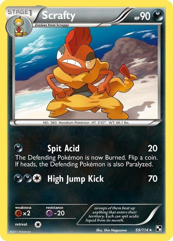 B&W - Scrafty 69/114 Non Holo (Light Played)