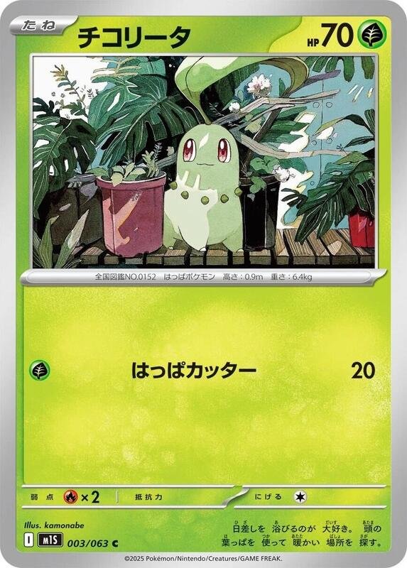 Chikorita 3/63 Near Mint