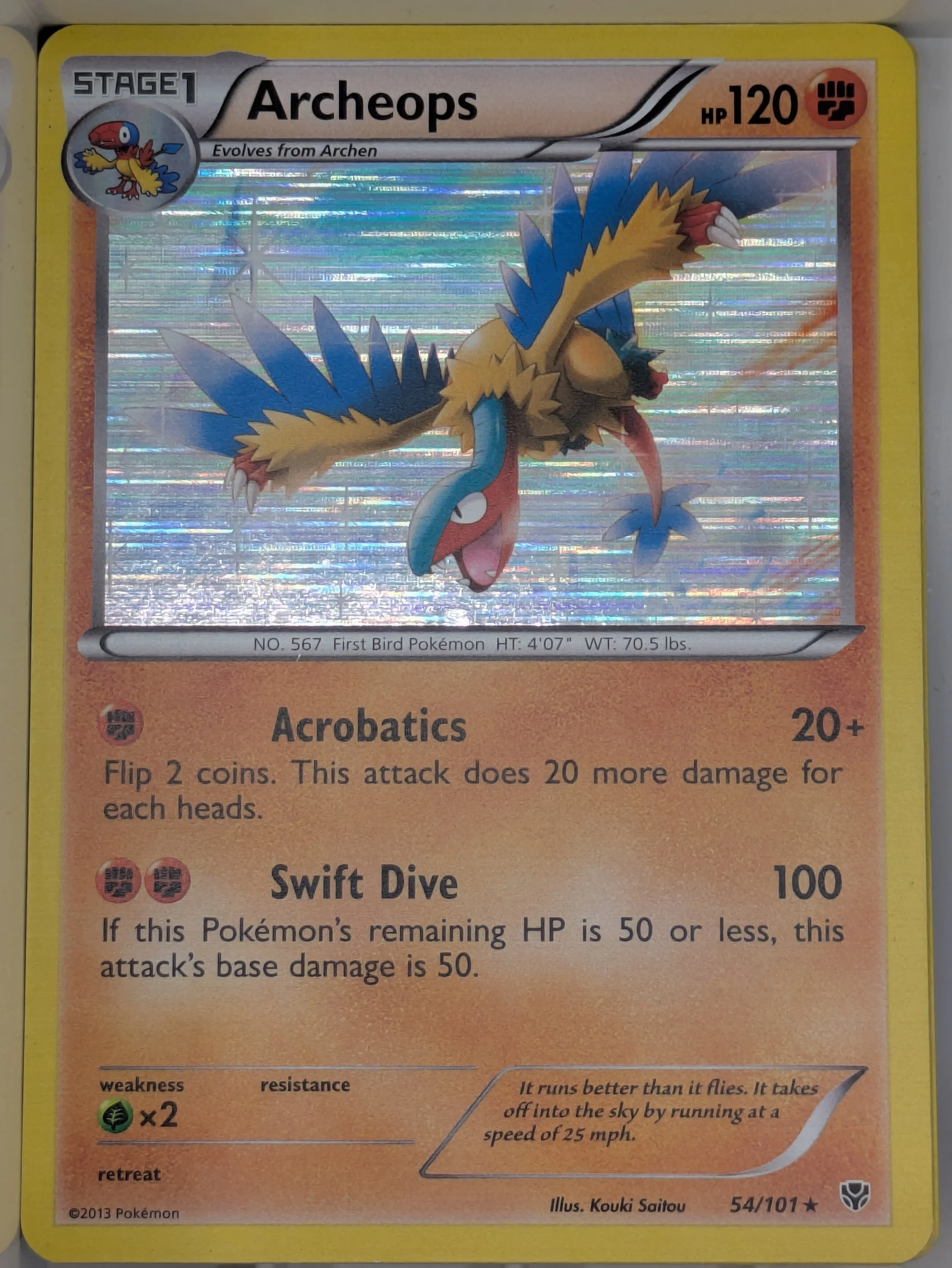 Plasma Blast - Archeops 54/101 Holo (Light Played)