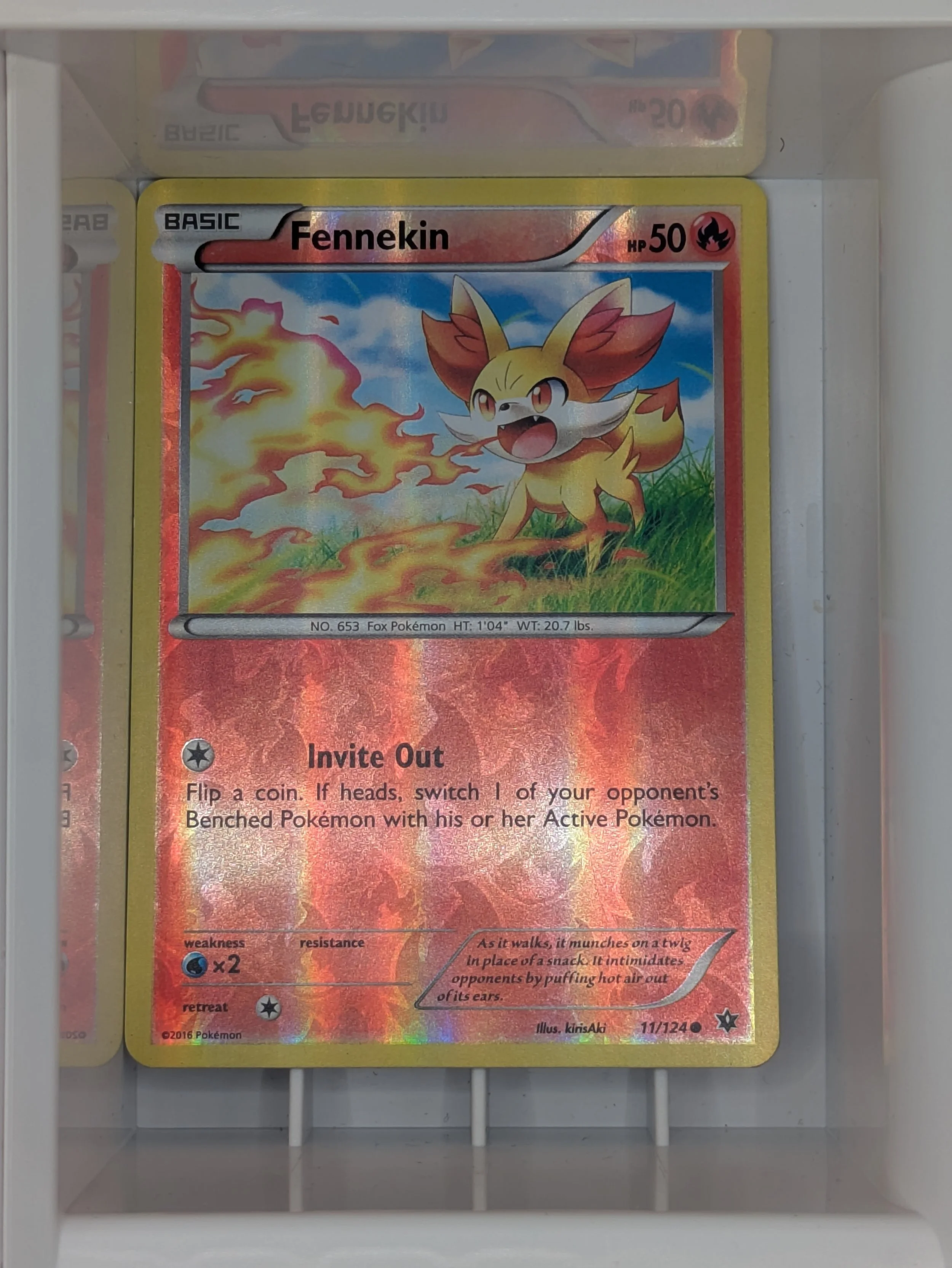Fennekin 11/124 Reverse Holo Light Played