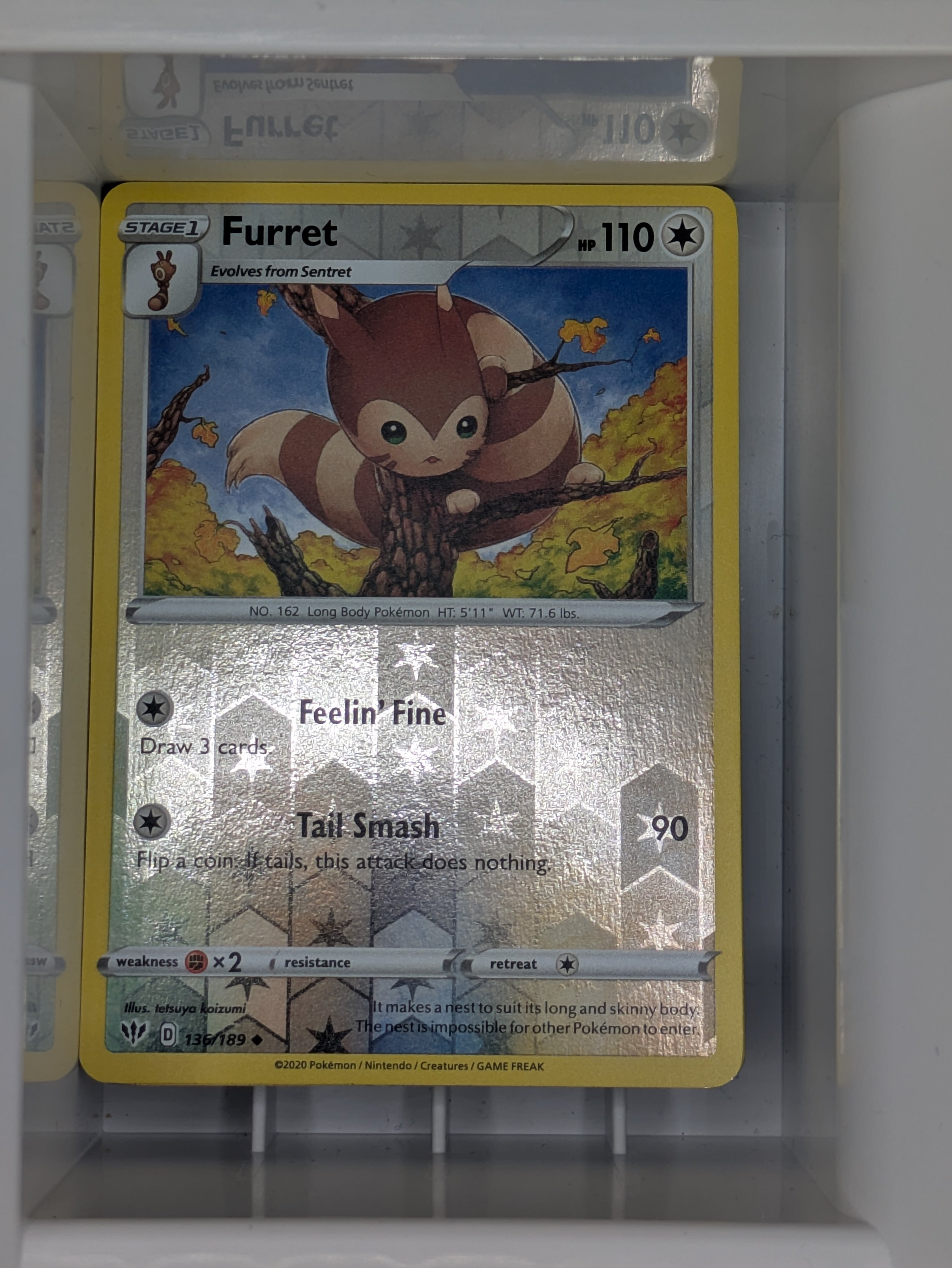 Furret 136/189 Reverse Holo Light played