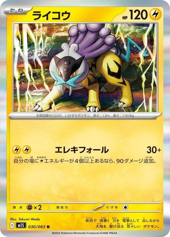 Raikou 30/63 Holo Near Mint