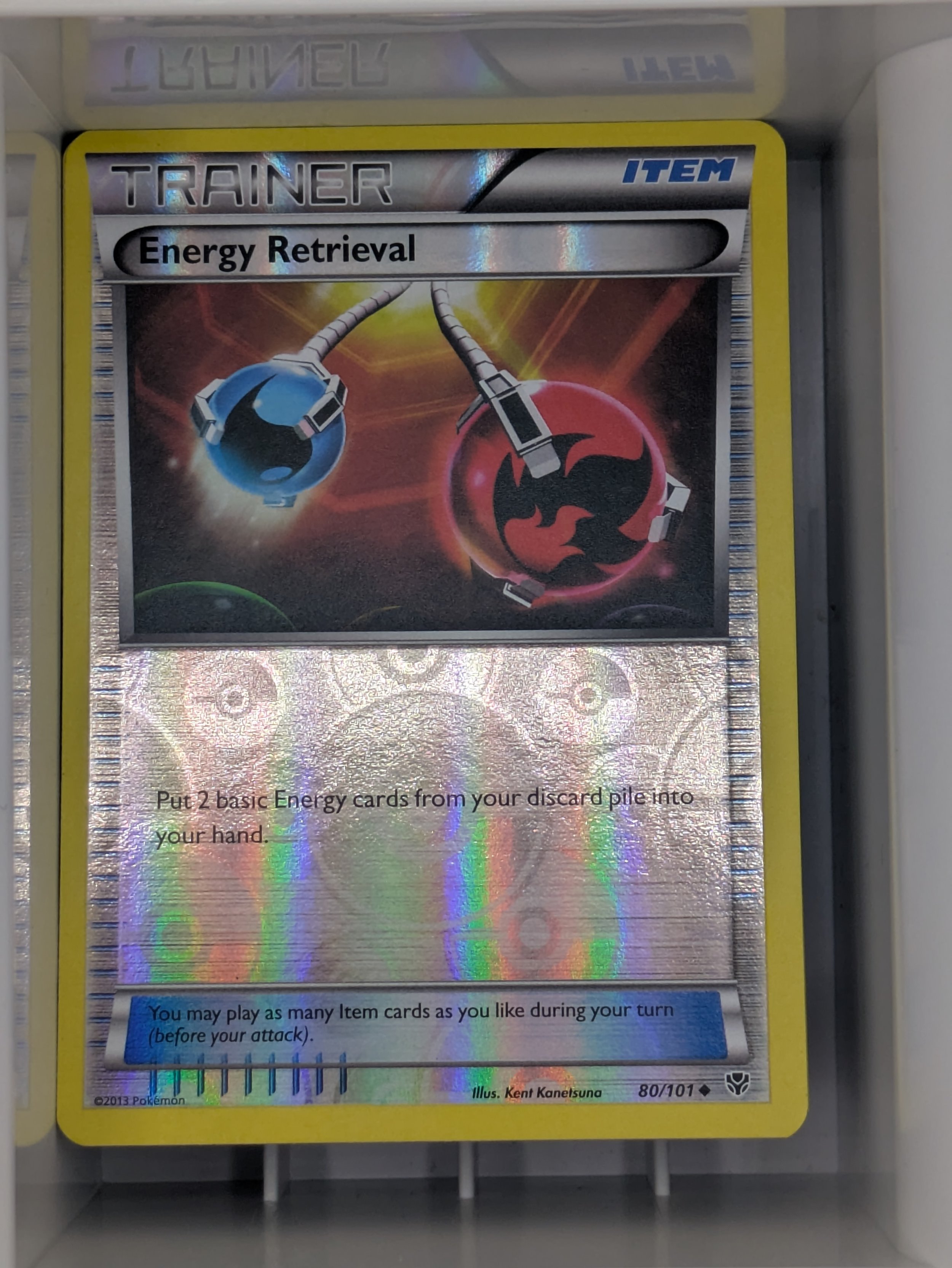 Plasma Blast - Energy Retrieval 80/101 Reverse Holo Light Played
