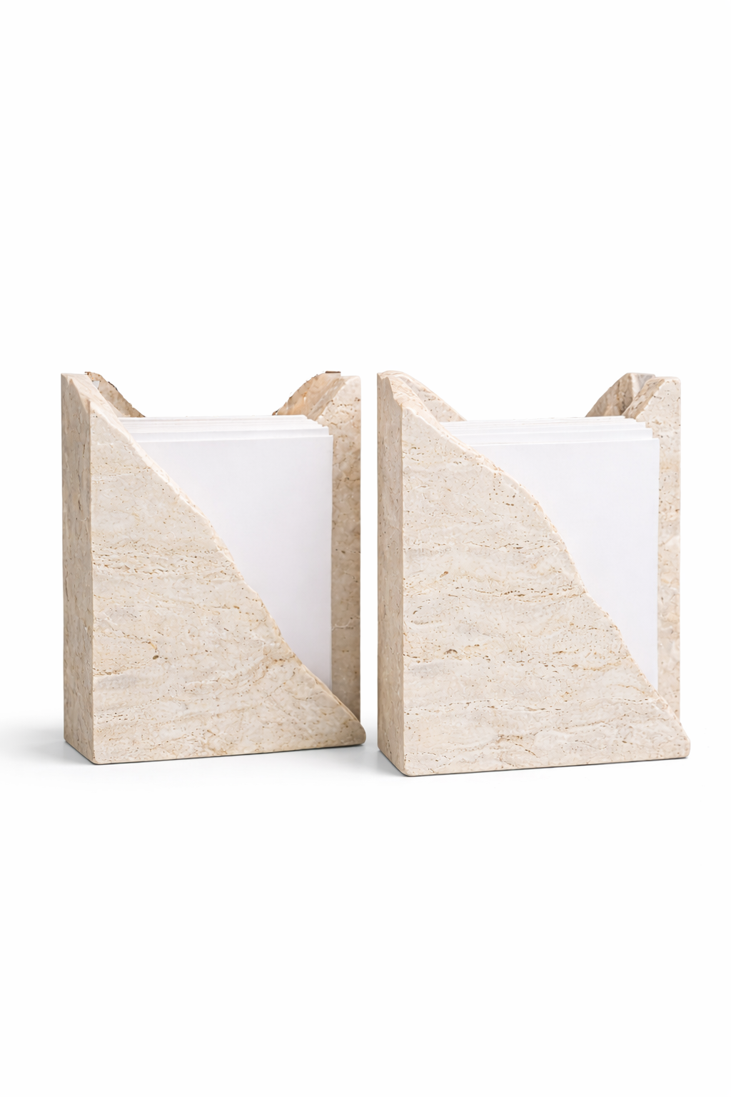 Taglio_Paper Holder_Travertine