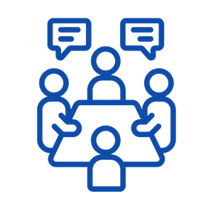 Icon of people at a desk