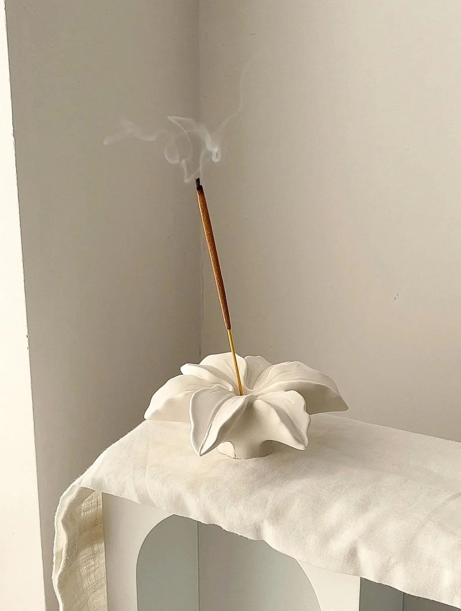 Handmade Ceramic Lily Incense Holder