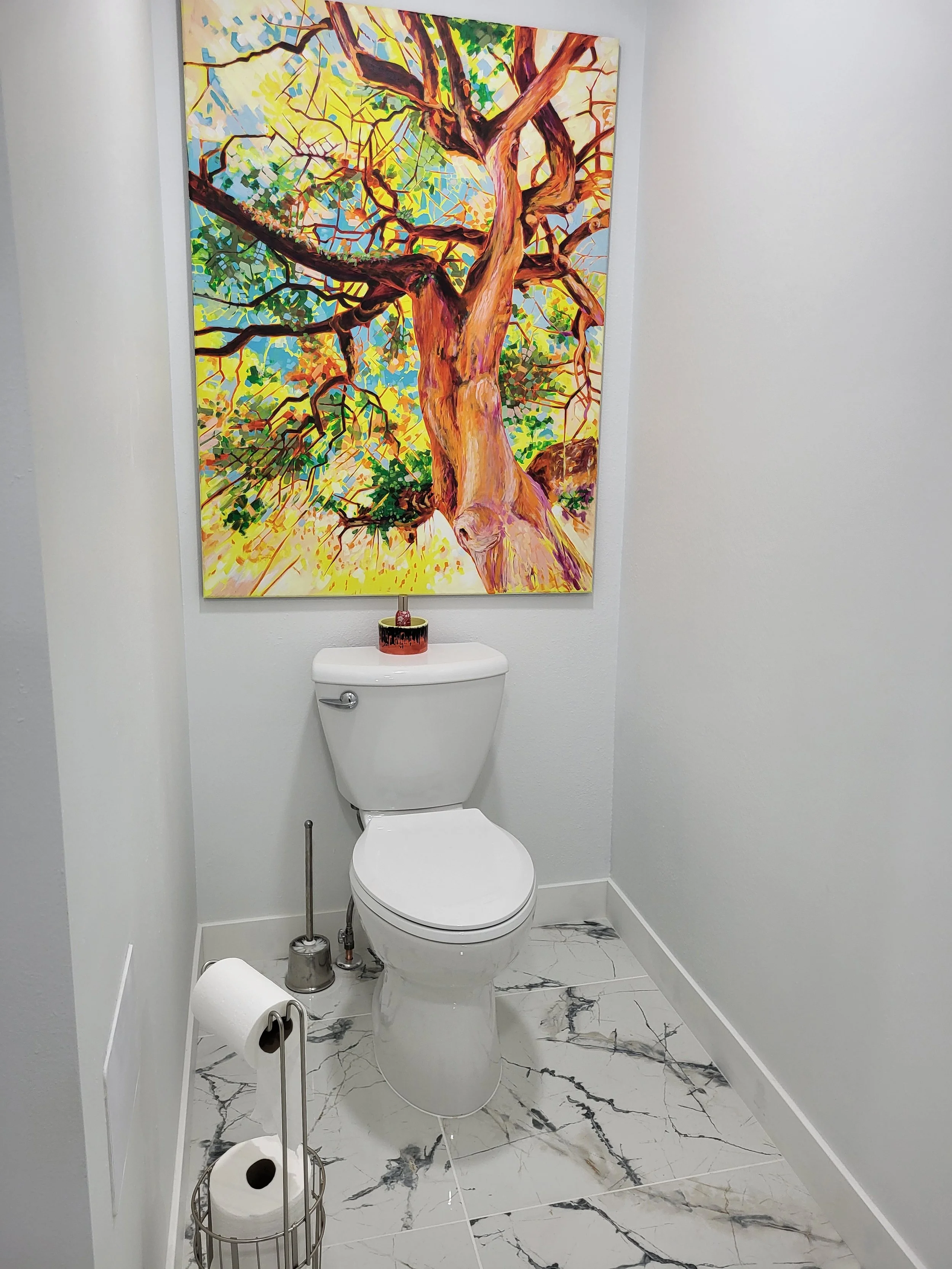 A very comfy and quiet place to sit.