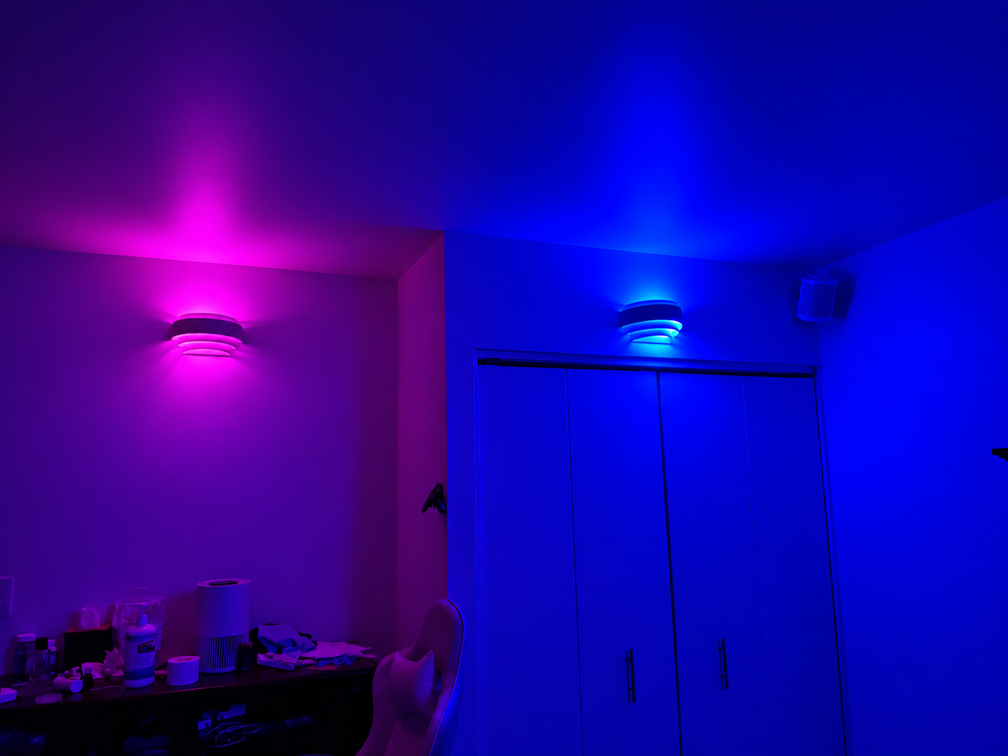 Neon Magenta and Blue Bedroom Office.png