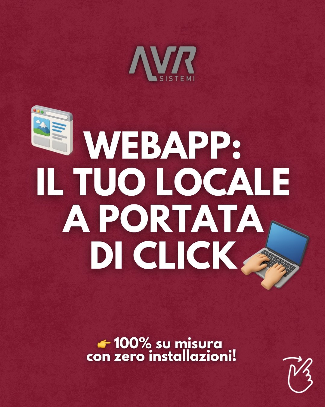 Le Web App sono la soluzione ideale quando vuoi lavorare ovunque, senza installazioni e senza perdere efficienza. Accessibili da browser, sempre aggiornate e pensate per semplificare i processi aziendali.

👉🏻 AVR Sistemi sviluppa la tua Web App su 