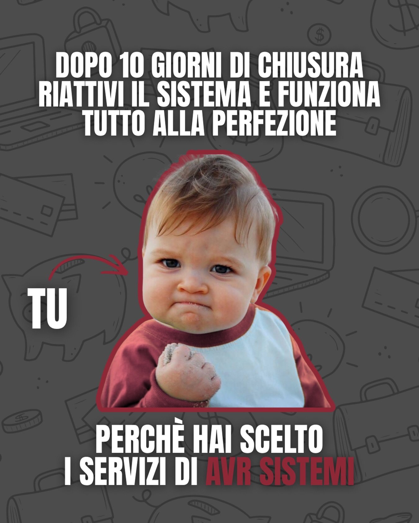 Non hai scuse. Per cominciare al meglio il 2️⃣0️⃣2️⃣6️⃣ scegli i nostri servizi per il tuo locale! Diventa anche tu un #successkid

🔗 LINK IN BIO per il mondo AVR

📱+39 392-4561291 📩 info@avrsistemi.it
📍 Via Domenico Lupatelli, 26 - Roma

#avrsis