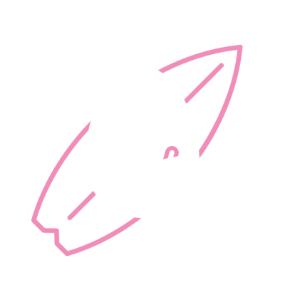 Logo di un sorriso con un'orbita orbitante, elementi astratti e un orologio circolare attorno.