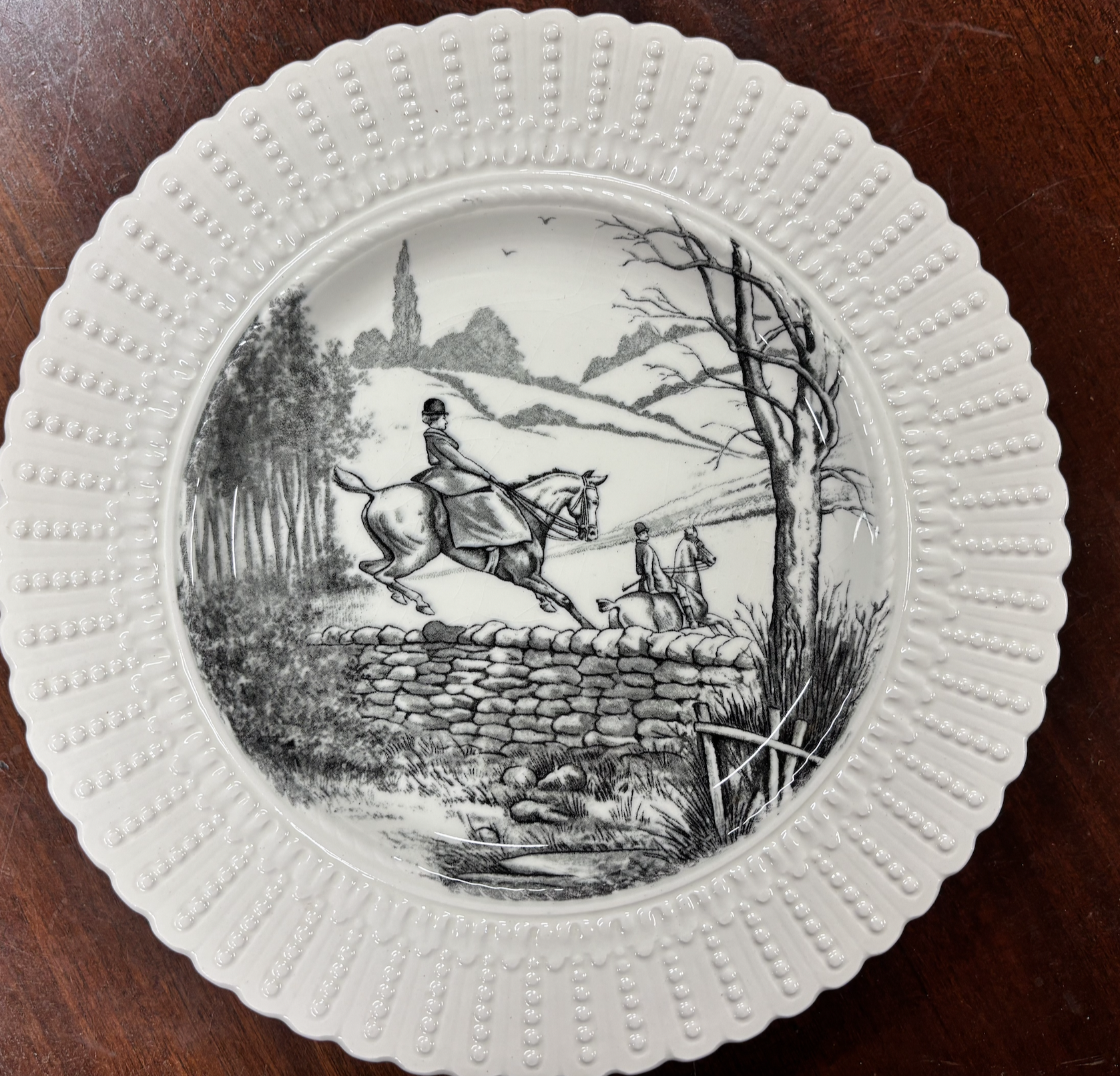 Cauldon Hunt Scene Plates, Set of 4