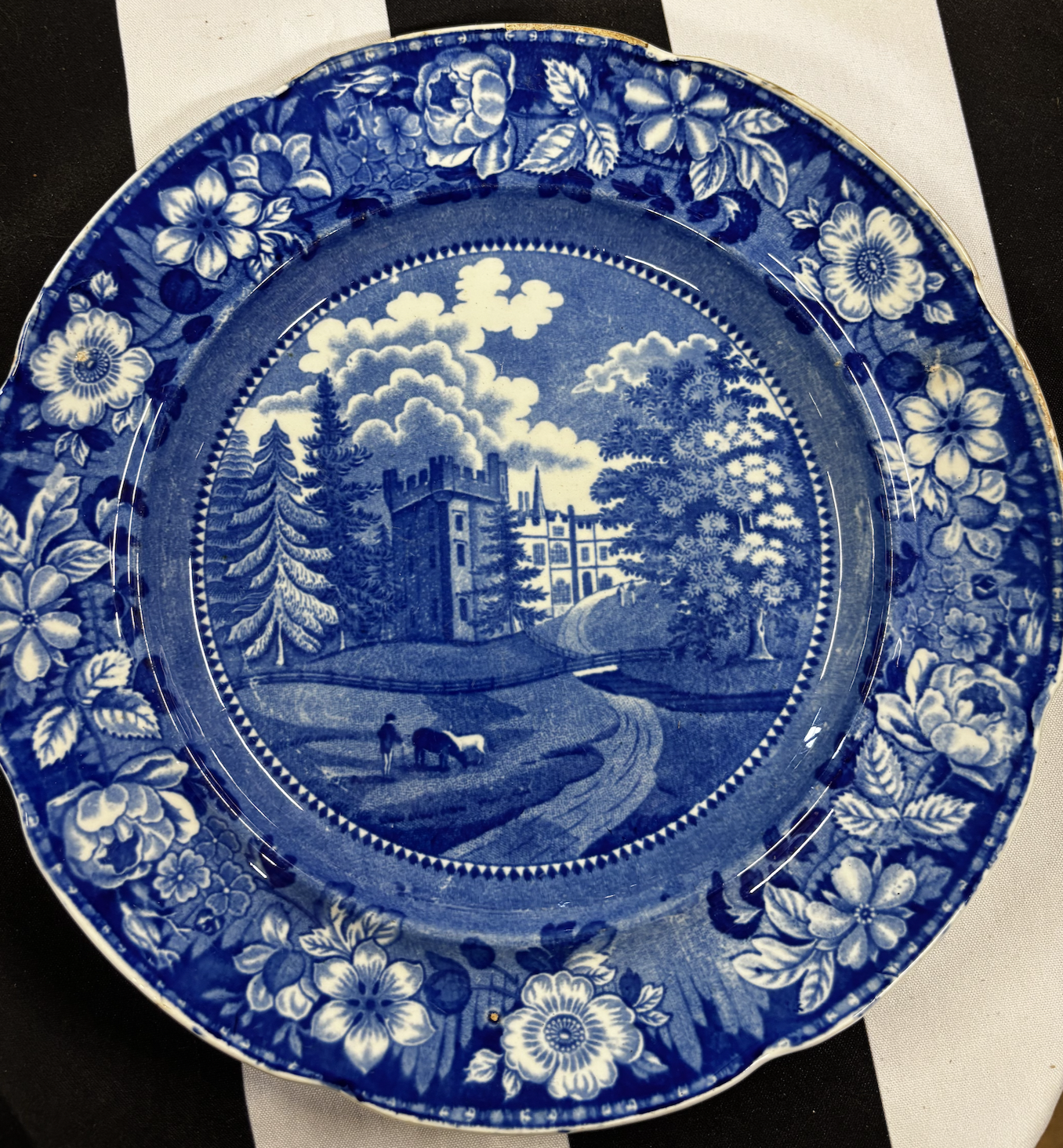 'Faulkbourn Hall' A. Stevenson Transferware Plate