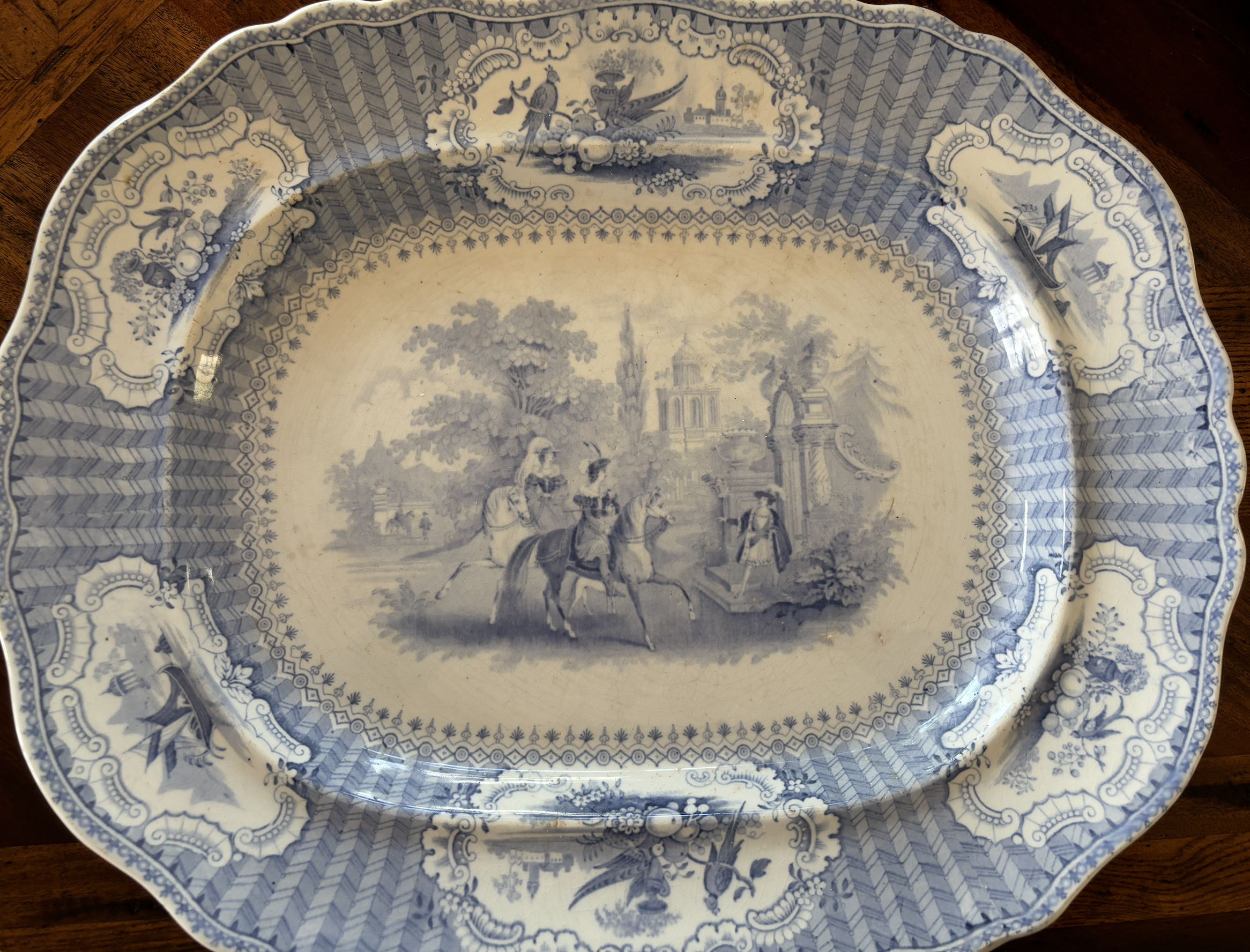 Staffordshire Platter - Romantic Scene