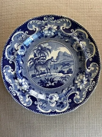 Enoch Wood Zebra Transferware Plate