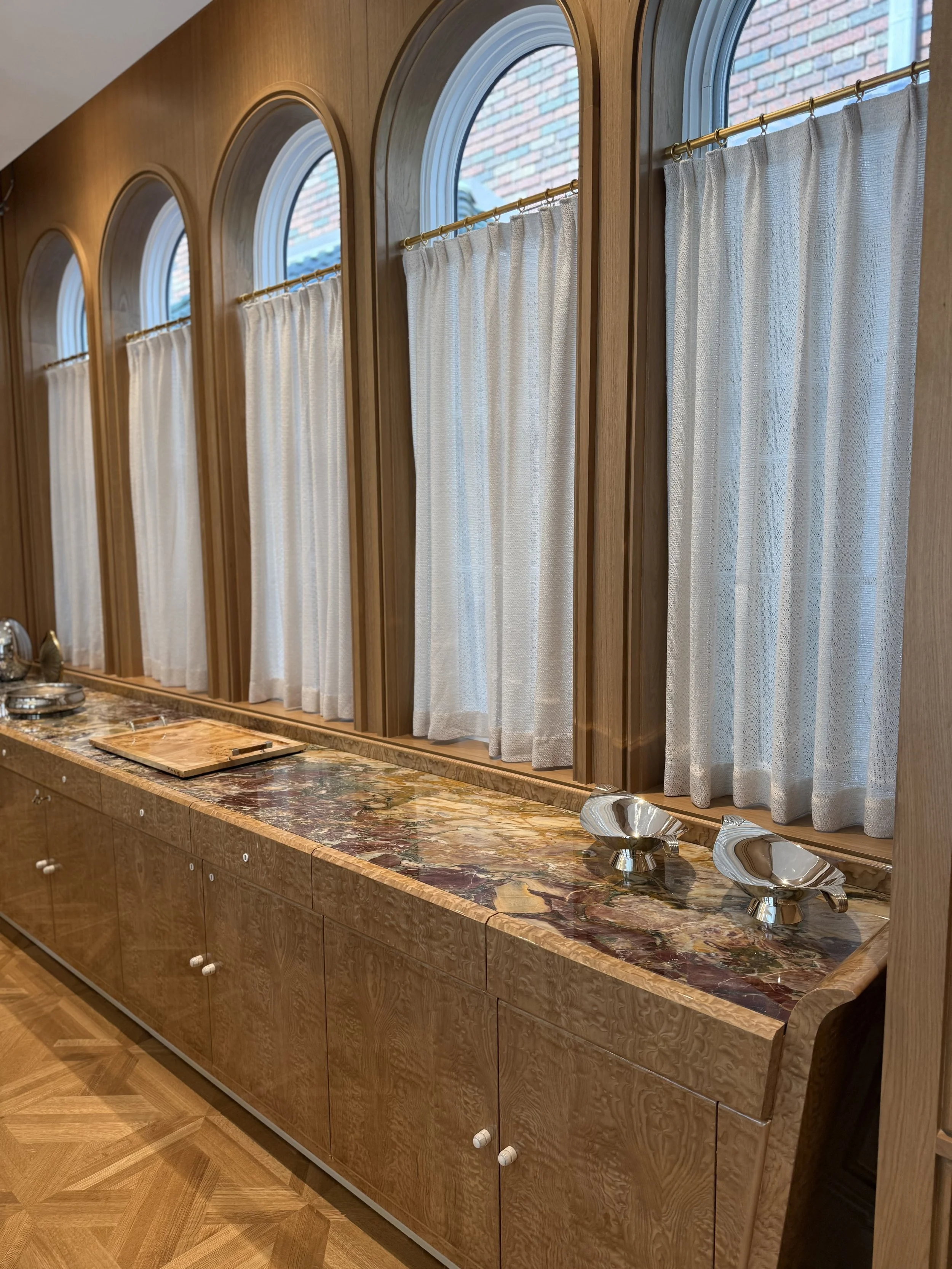 Designer window treatments NYC - custom drapery installation for interior designers by Rafael Interiors