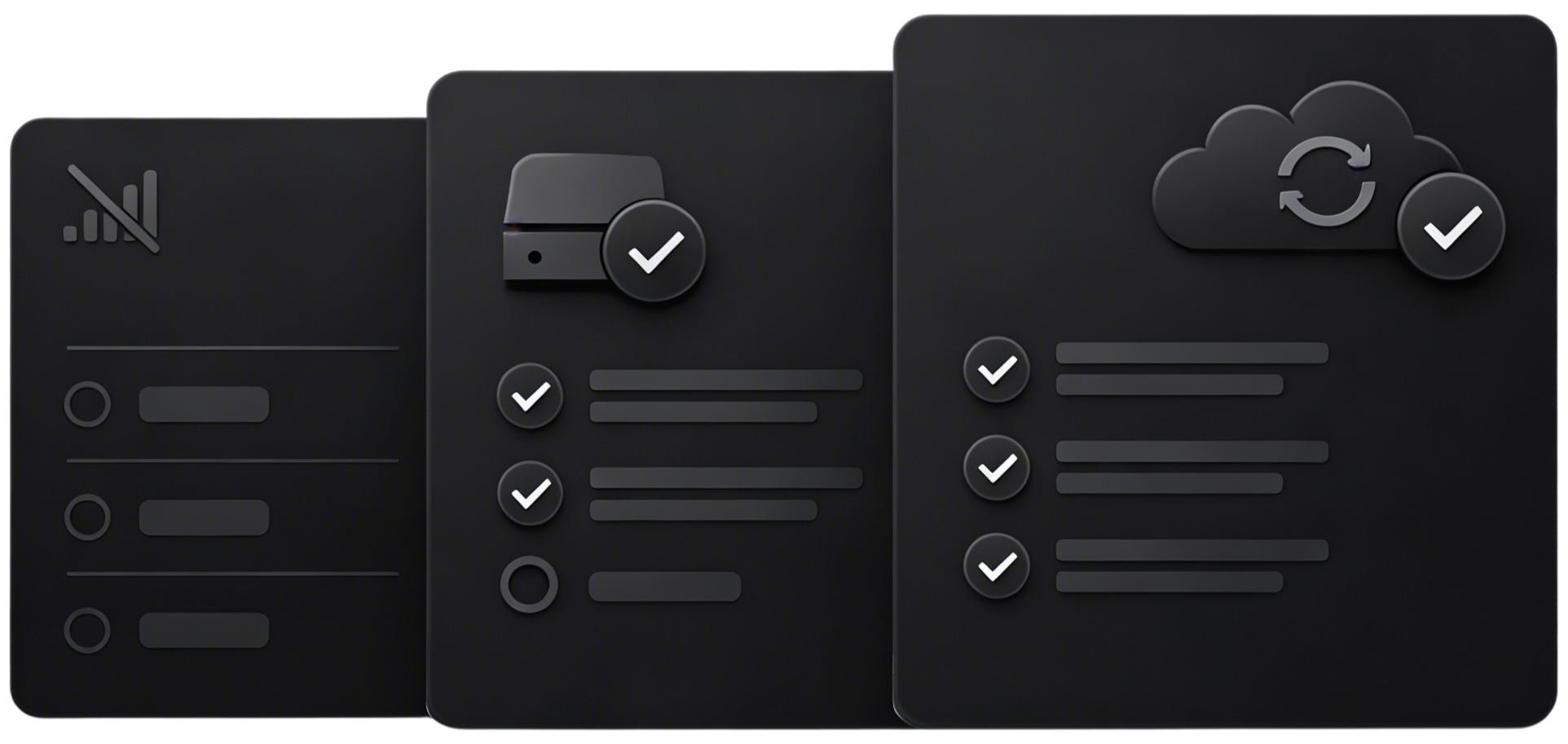 Helixco platform interface showing online and offline functionality with secure cloud synchronization, real time data updates, and connected Time and Materials billing workflows that operate seamlessly in the field.