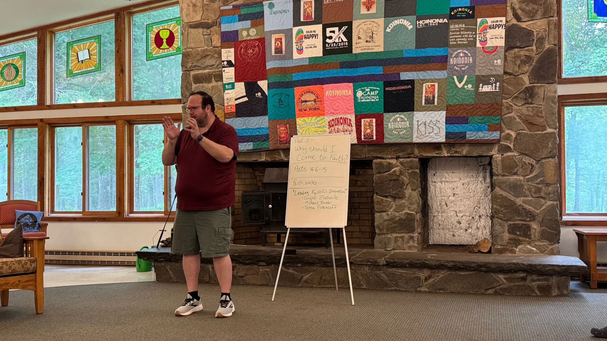 Image of me teaching with a whiteboard.