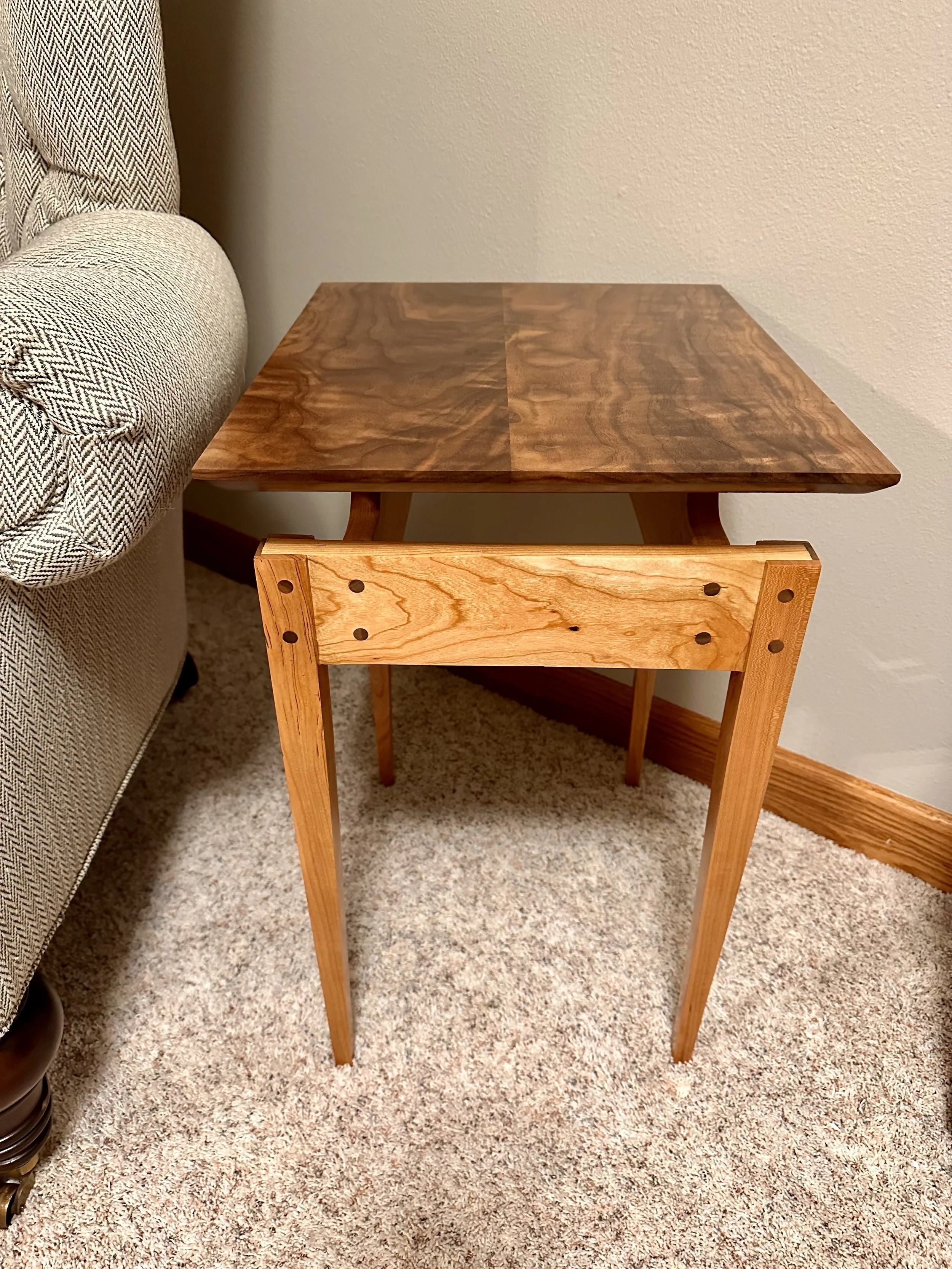 wood side table