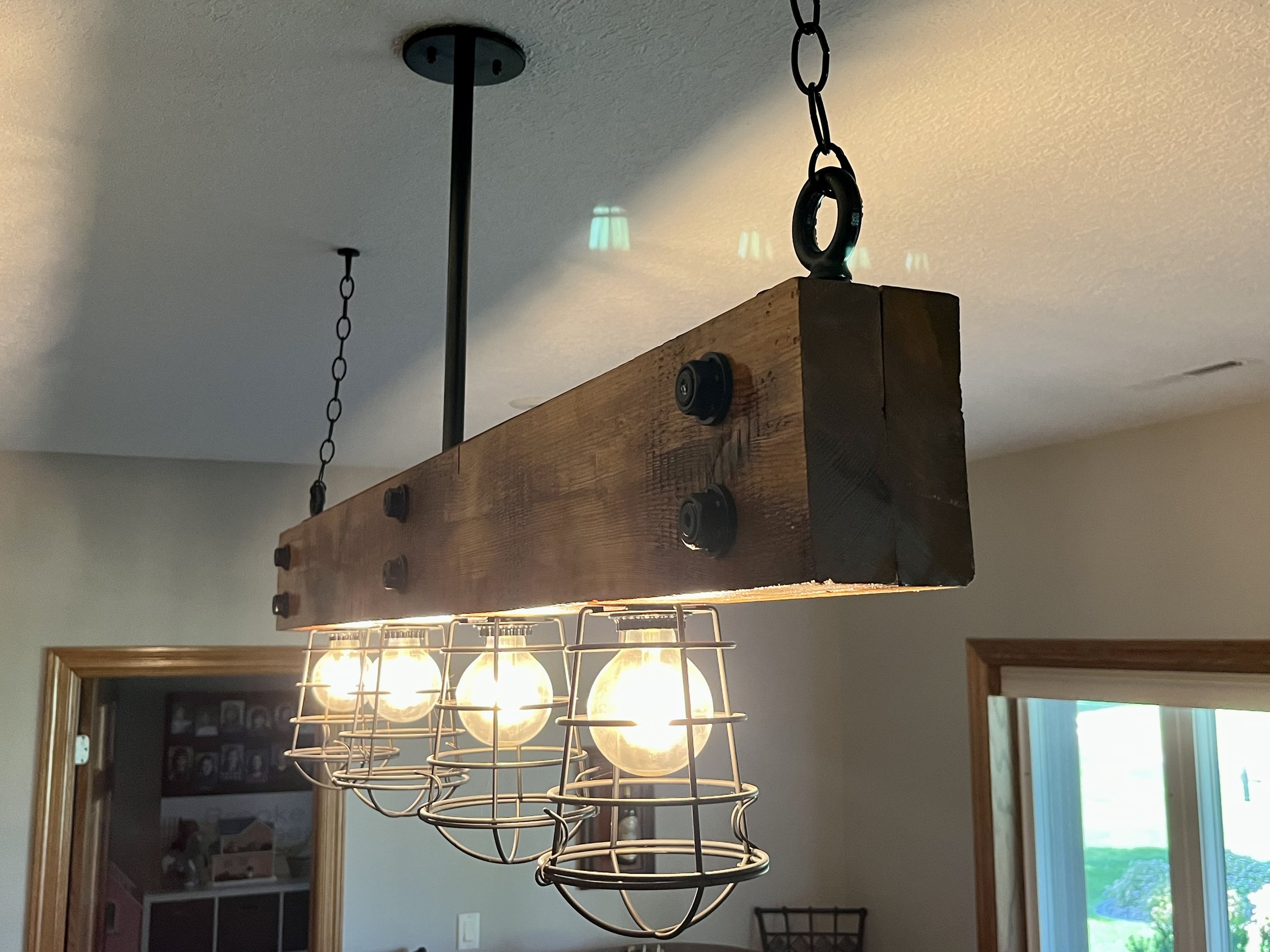 wood light fixture