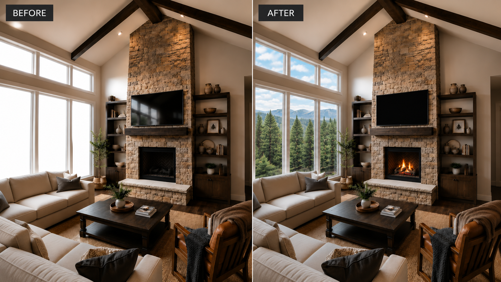 Window, Fireplace, and TV Enhancements (Add On)