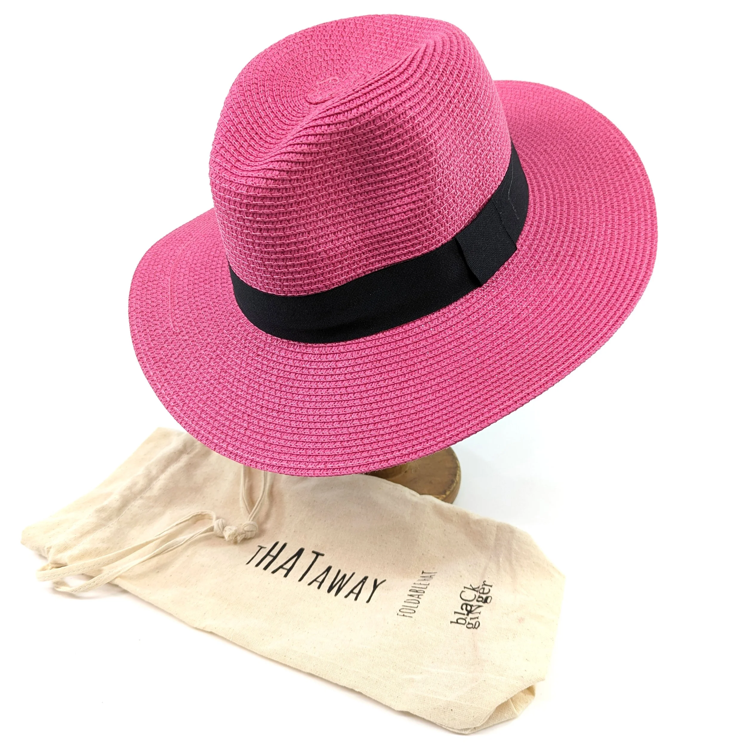 Fuchsia Roll Up Panama Hat