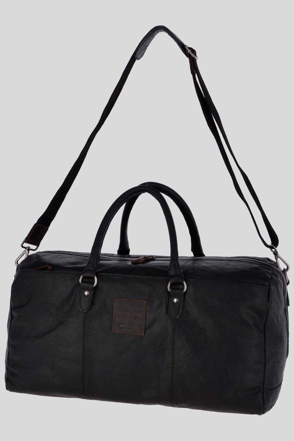 Black Leather Weekender