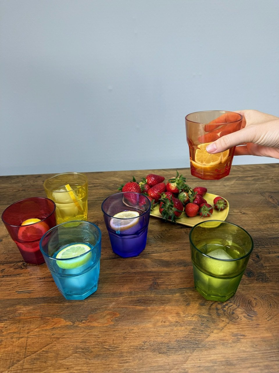 Coloured Glass Tumblers
