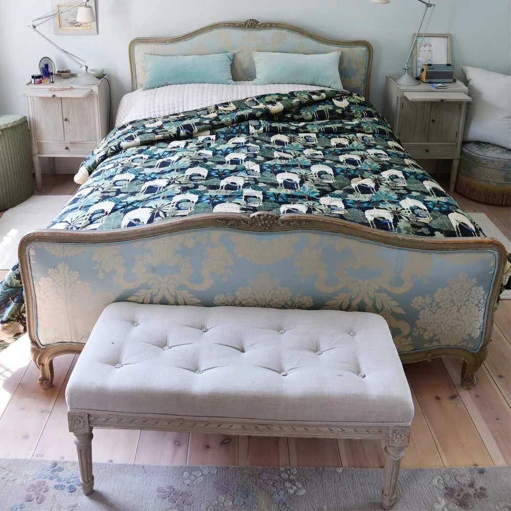 Pagoda quilt on double bed.jpg