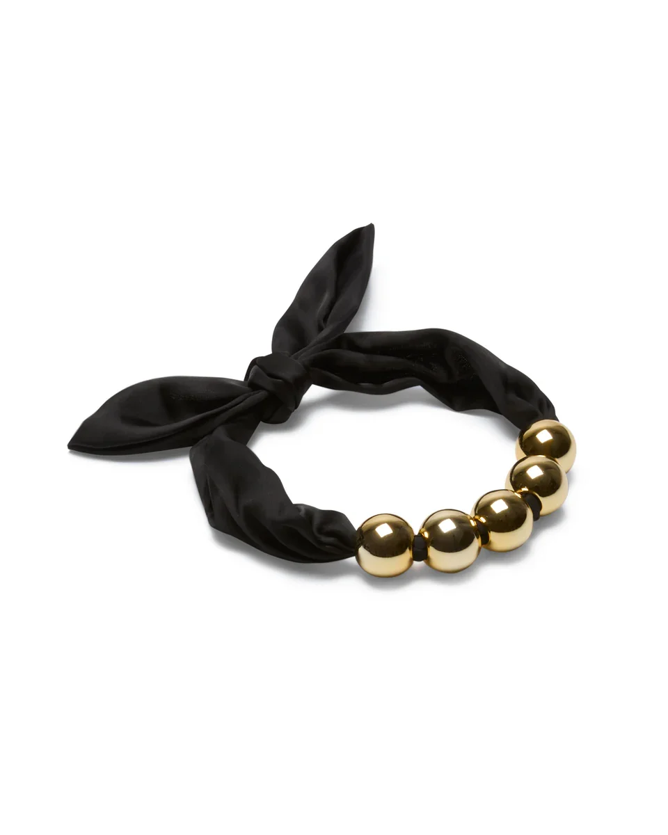 CHALK - Herne Satin Ball Necklace - Gold