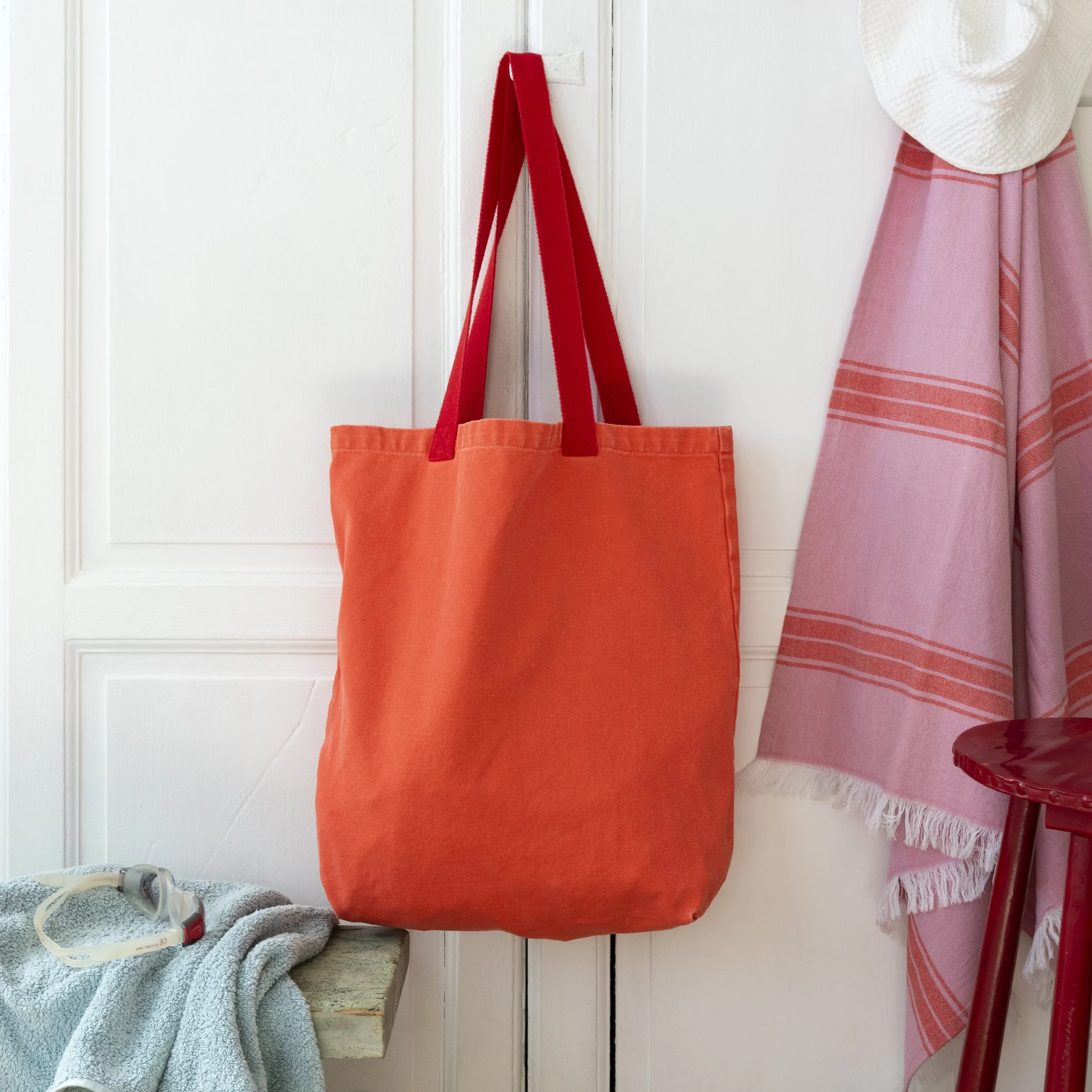 Rex Two-tone cotton tote bag - Many Colours