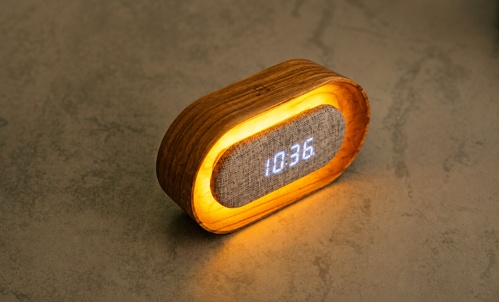 GINGKO - OVAL LUMOS CLOCK - WHITE ASH