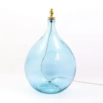 Recycled Glass Large Carboy Shaped Lamp